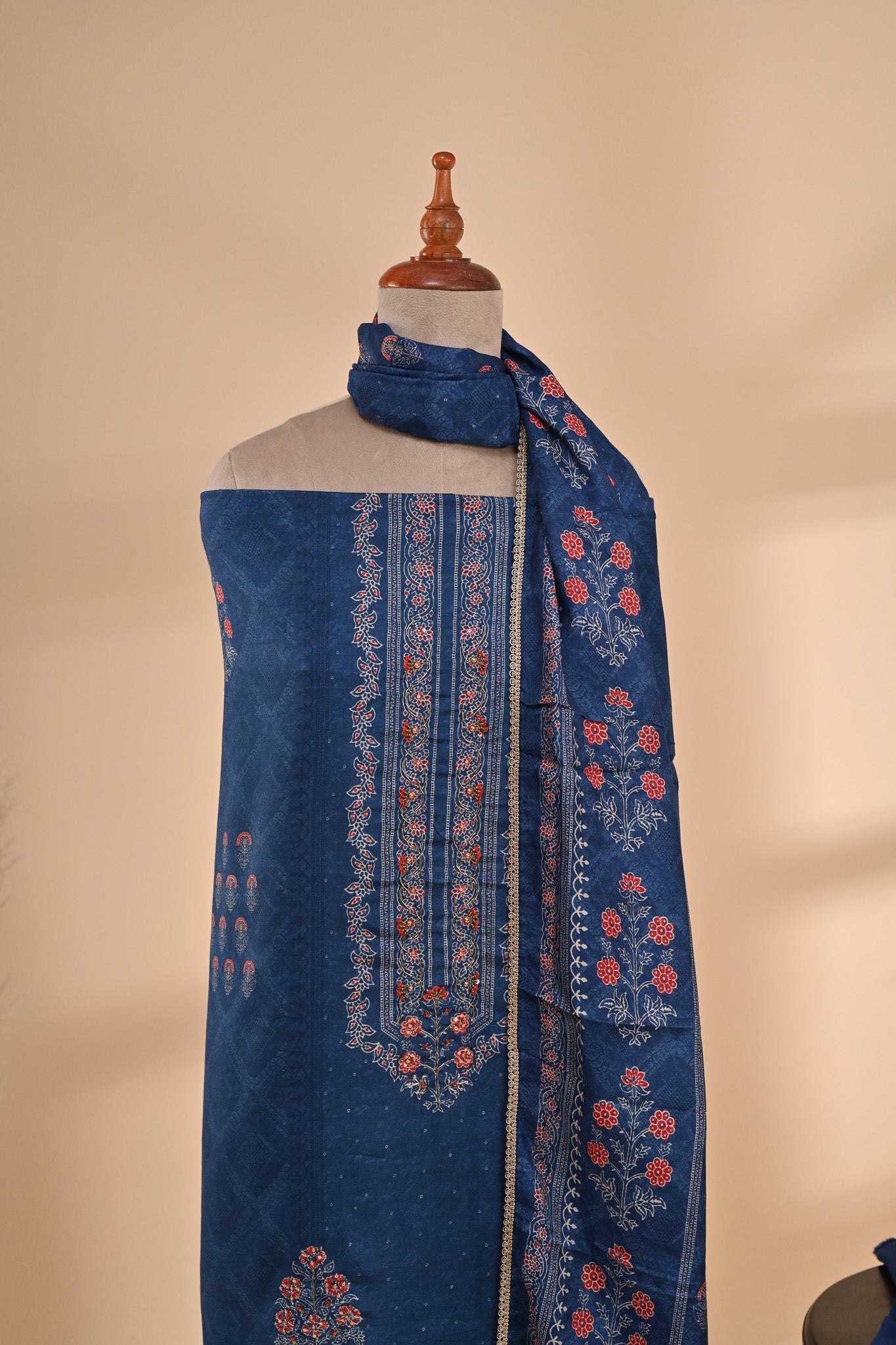 Indigo Blue Unstitched Suit Sterling House