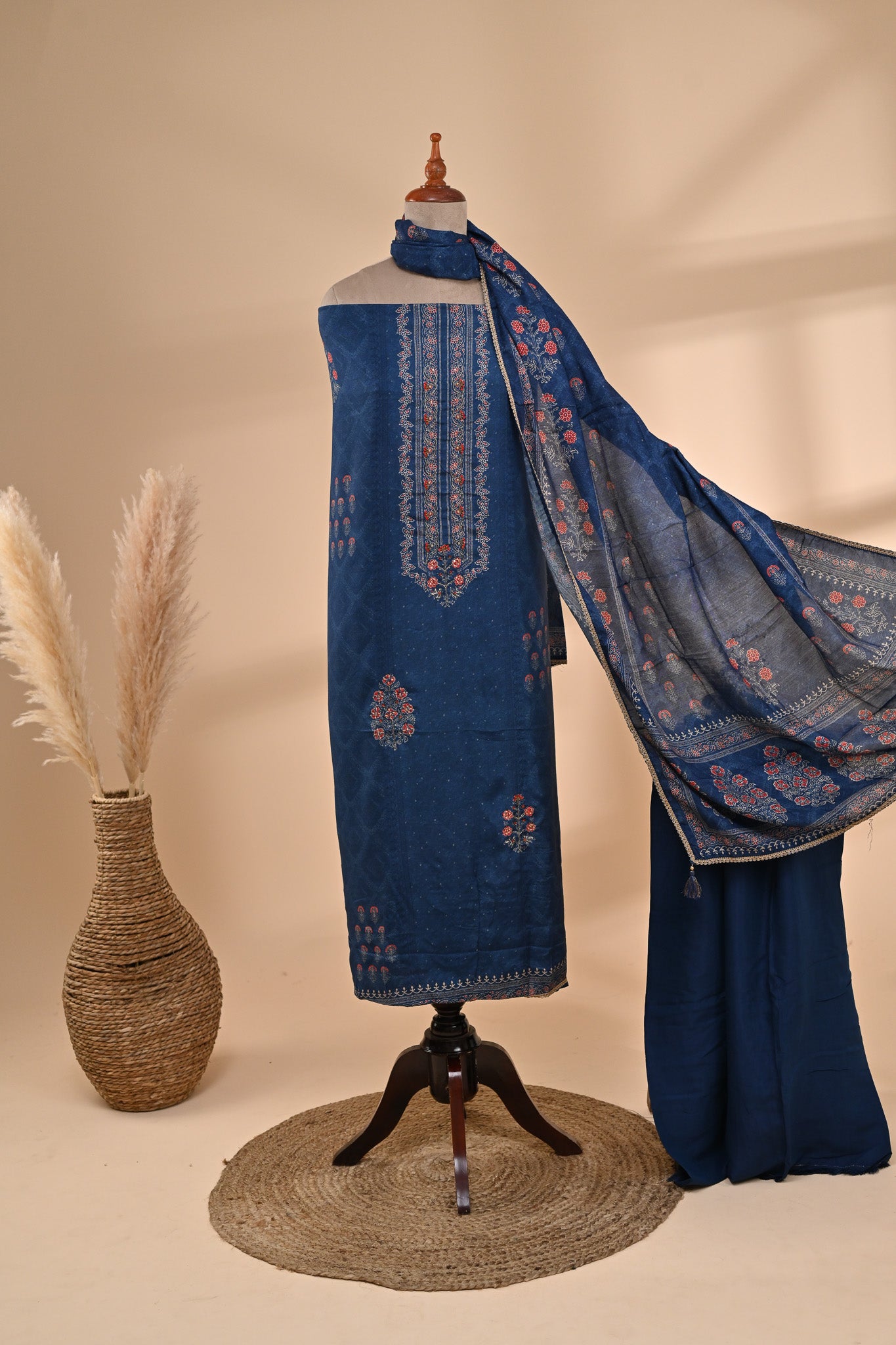 Indigo Blue Unstitched Suit Sterling House