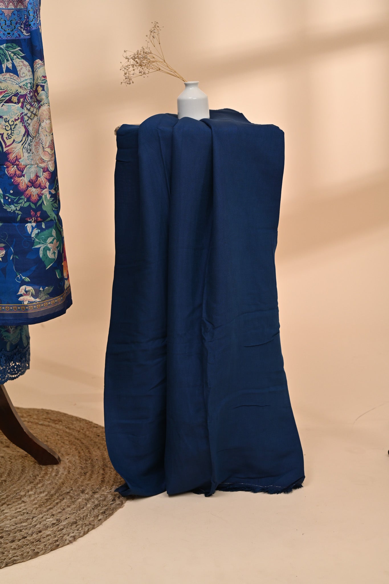 Royal Blue Muslin Unstitched Suit Sterling House