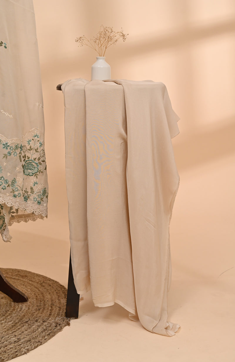 Ivory Organza Unstitched Suit Sterling House