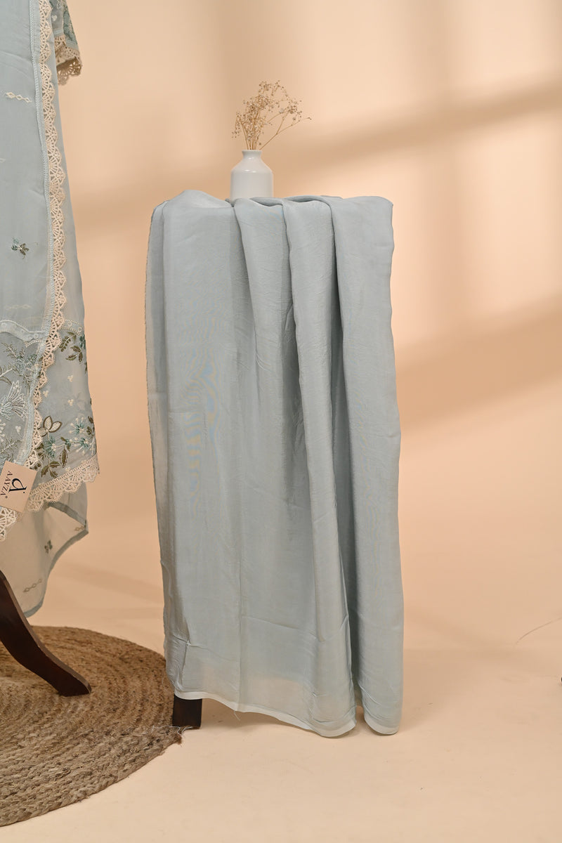 Pastel Blue Organza Unstitched Suit Sterling House