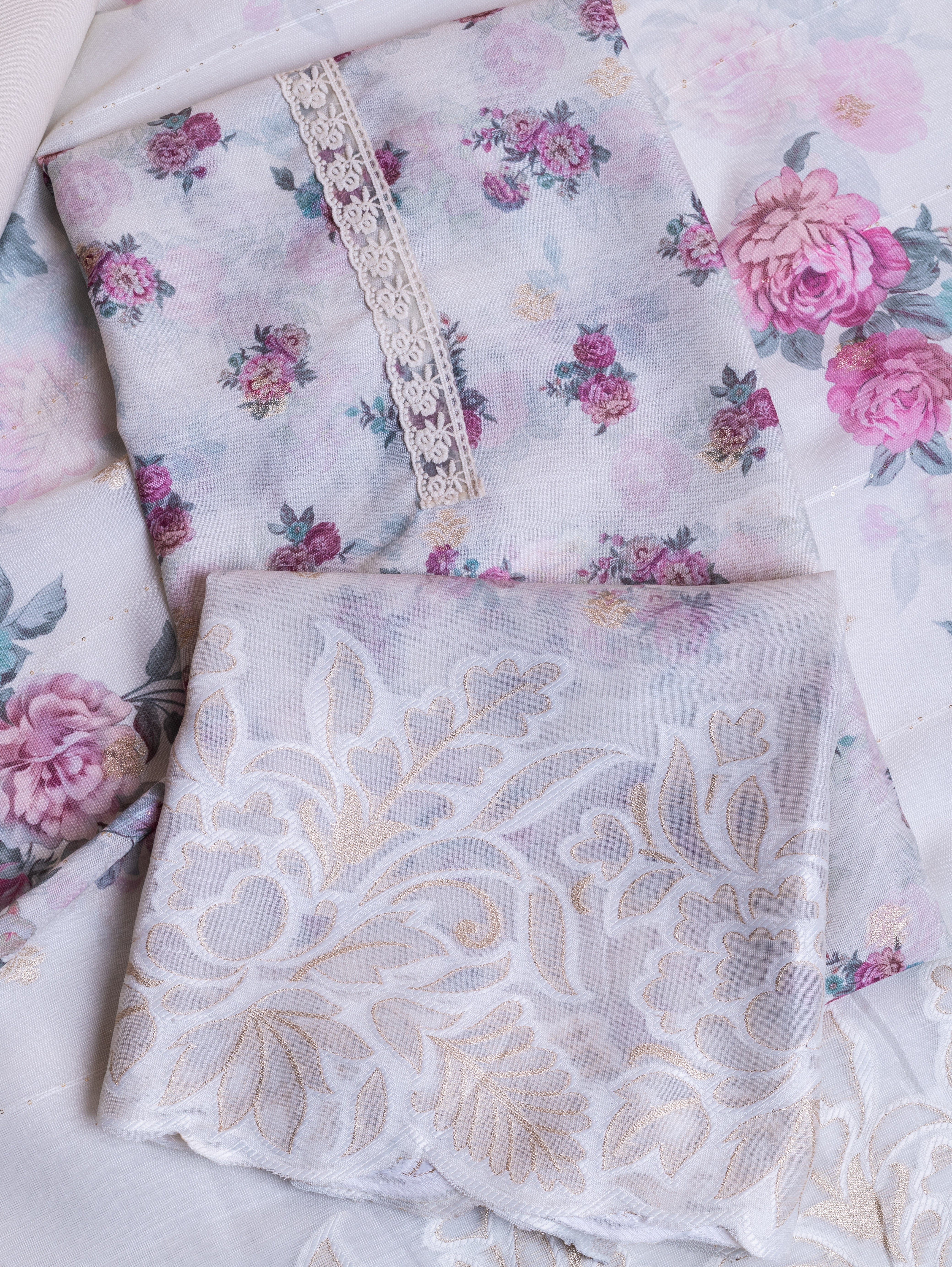 Linen Cotton with Zari Work