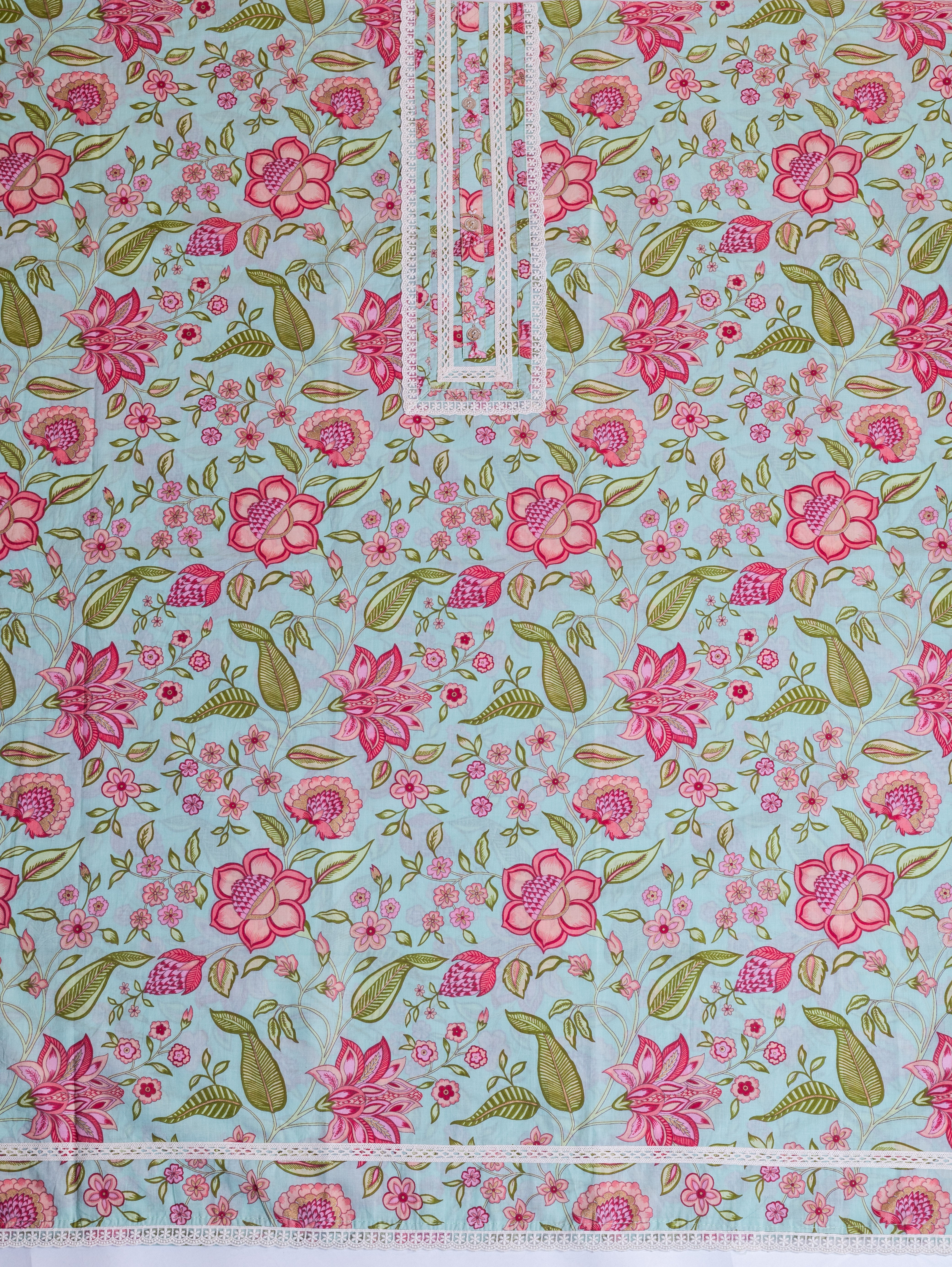 Afreen Pink Cotton Suit Set