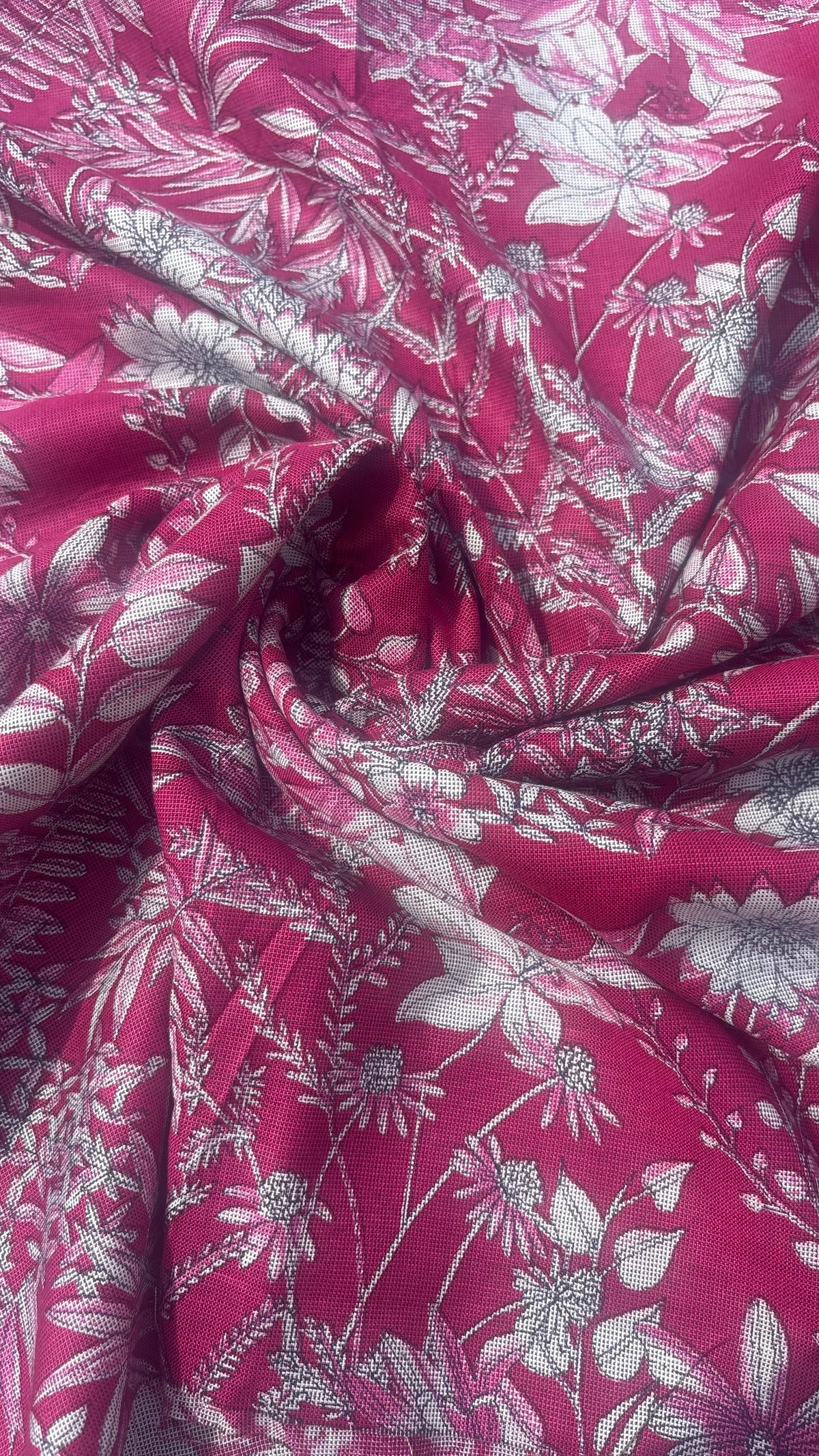 Magenta Floral Spun Fabric Sterling House