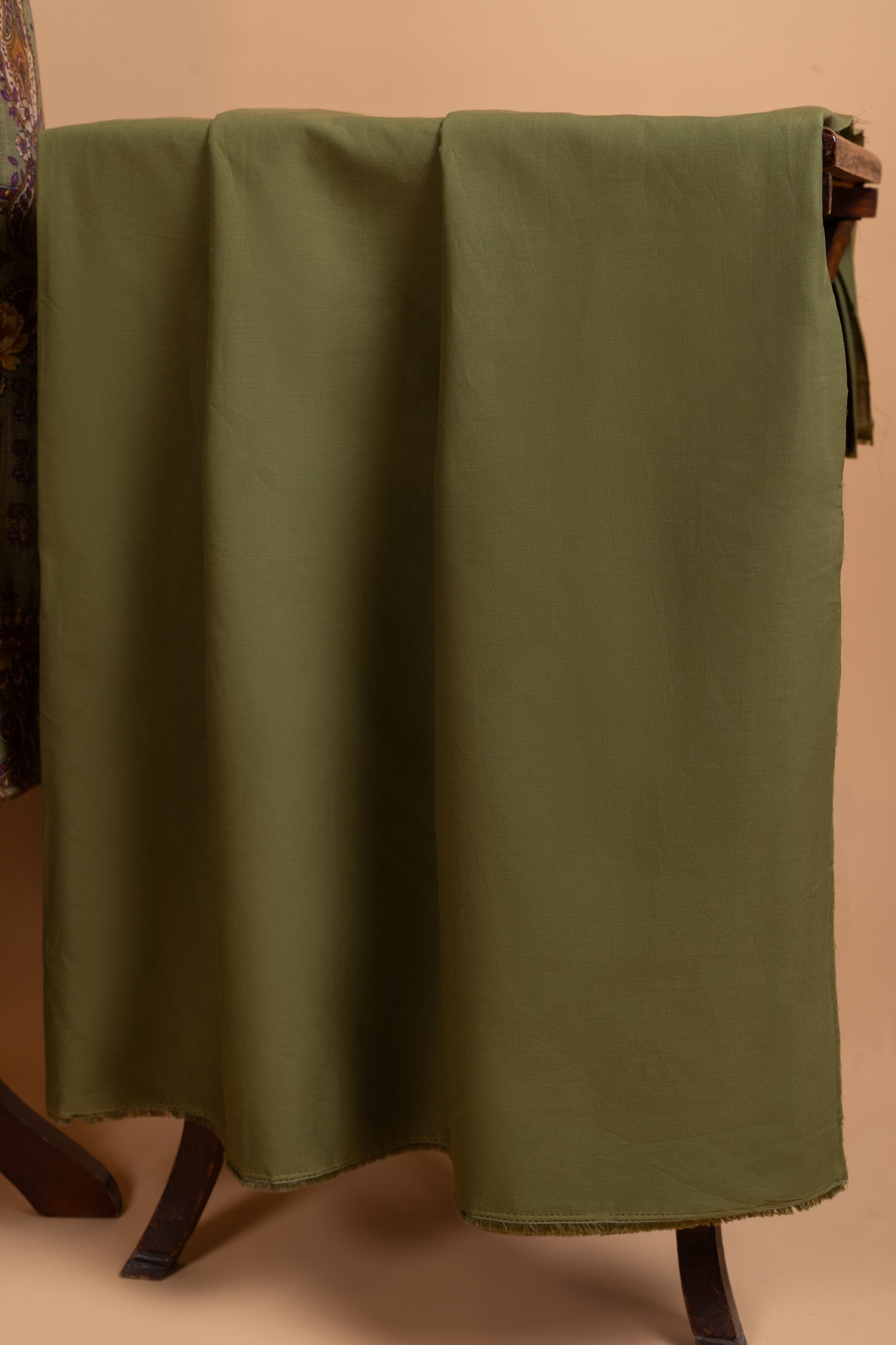 Afreen Olive Green Cotton Unstitched Suit set