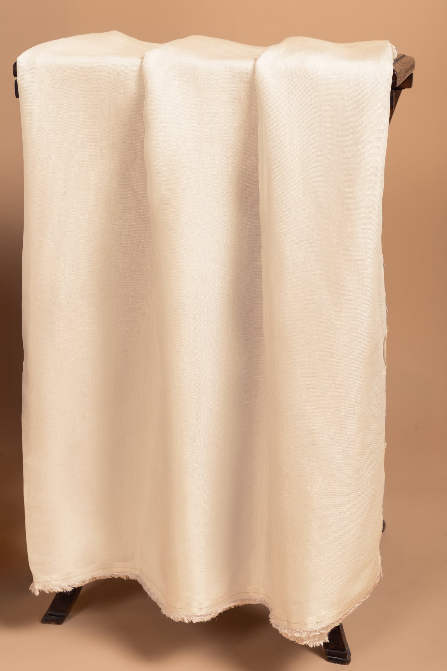 Luxe White with Black  Muslin Unstitched suit