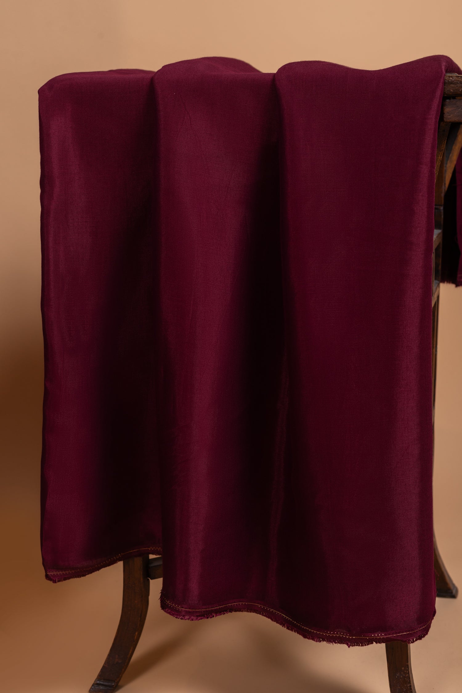 Anokhi Wine   Cotton Unstitched Suit set