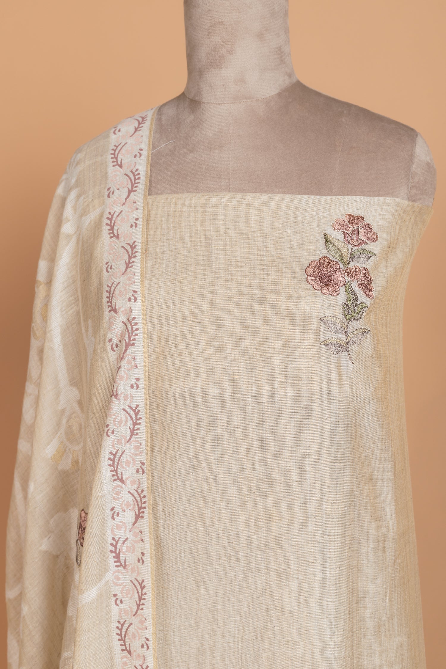 Linen Cotton Unstitched suit set