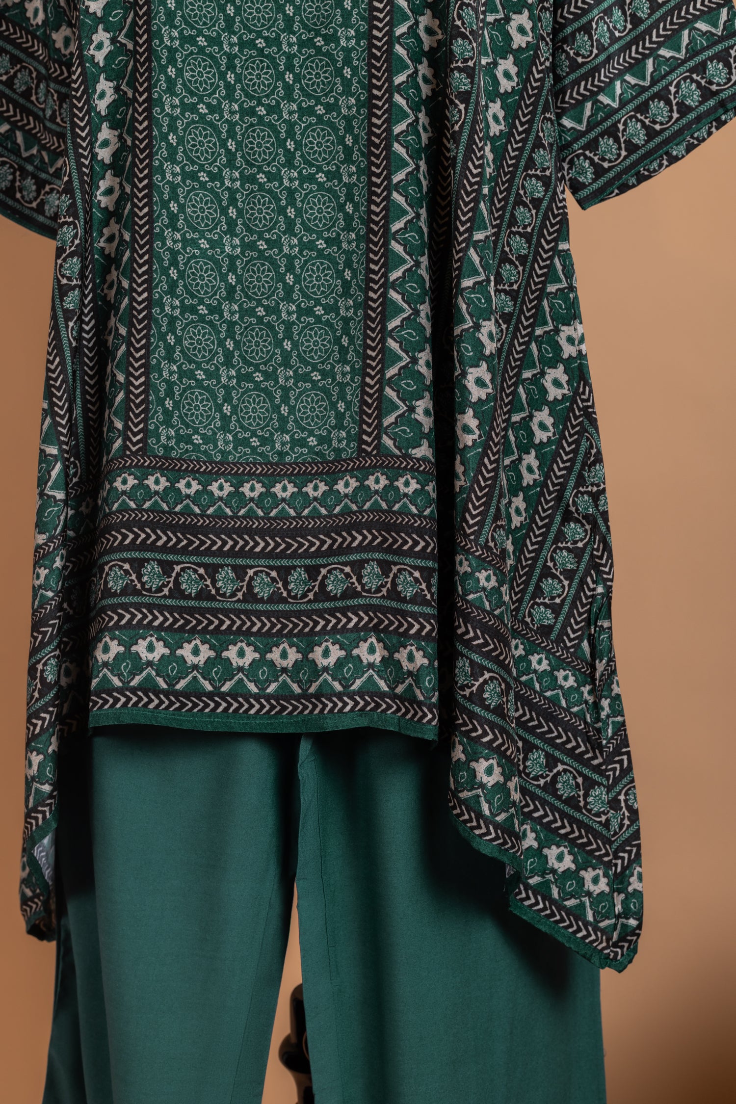 Luxe Teal Muslin Readymade set