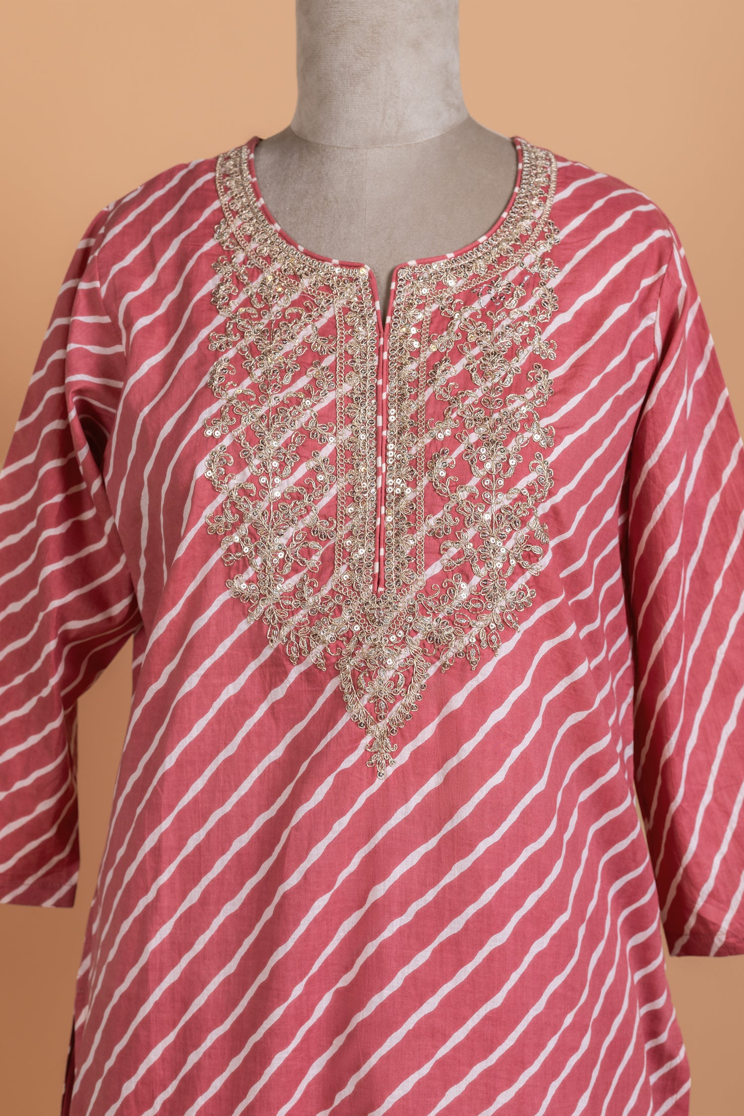 Anokhi Pink Bandhani Cotton Readymade Set