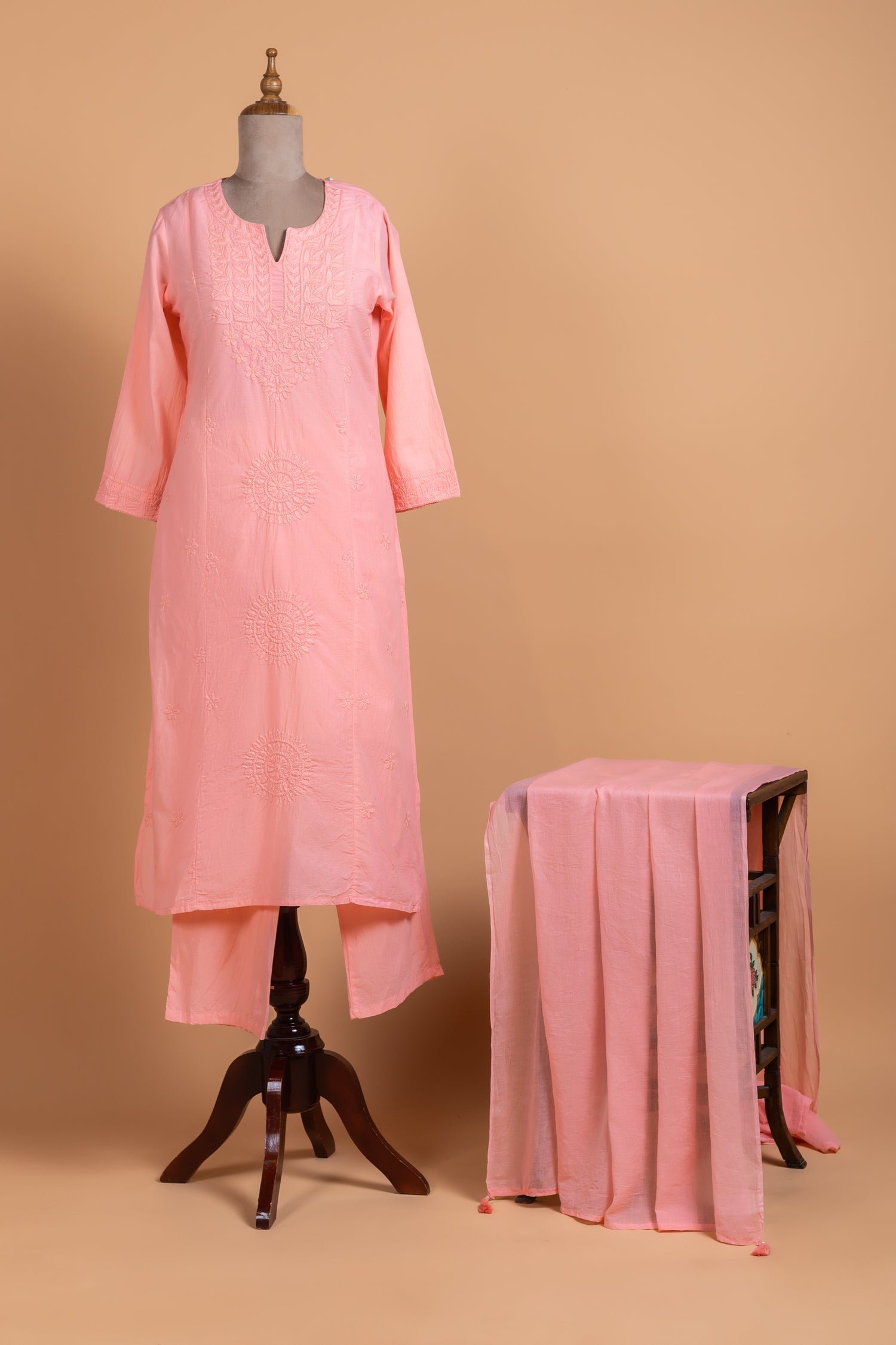 Afreen Pink Cotton Readymade set