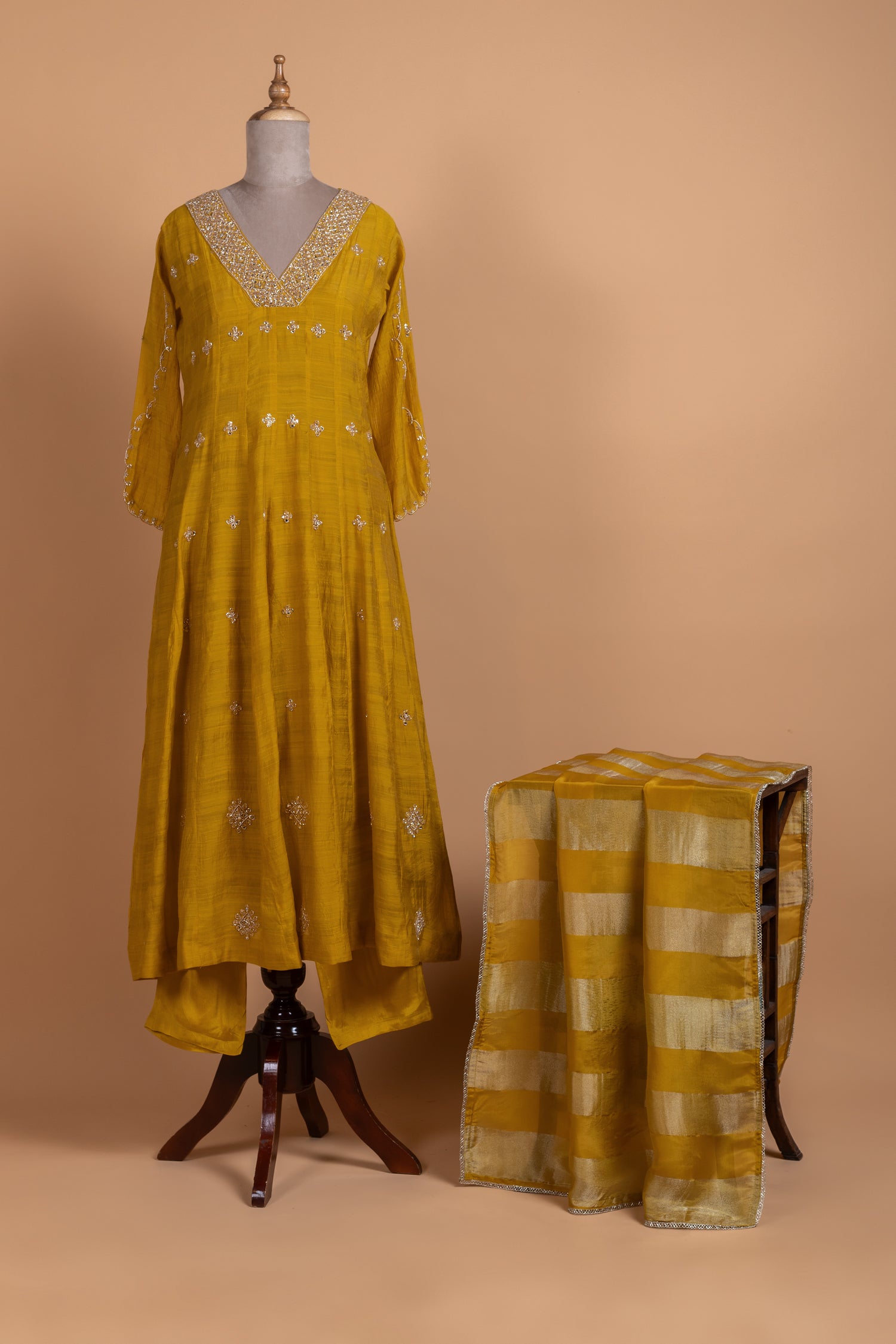 Luxe Mustard-Gold A-Line Readymade Set Sterling House