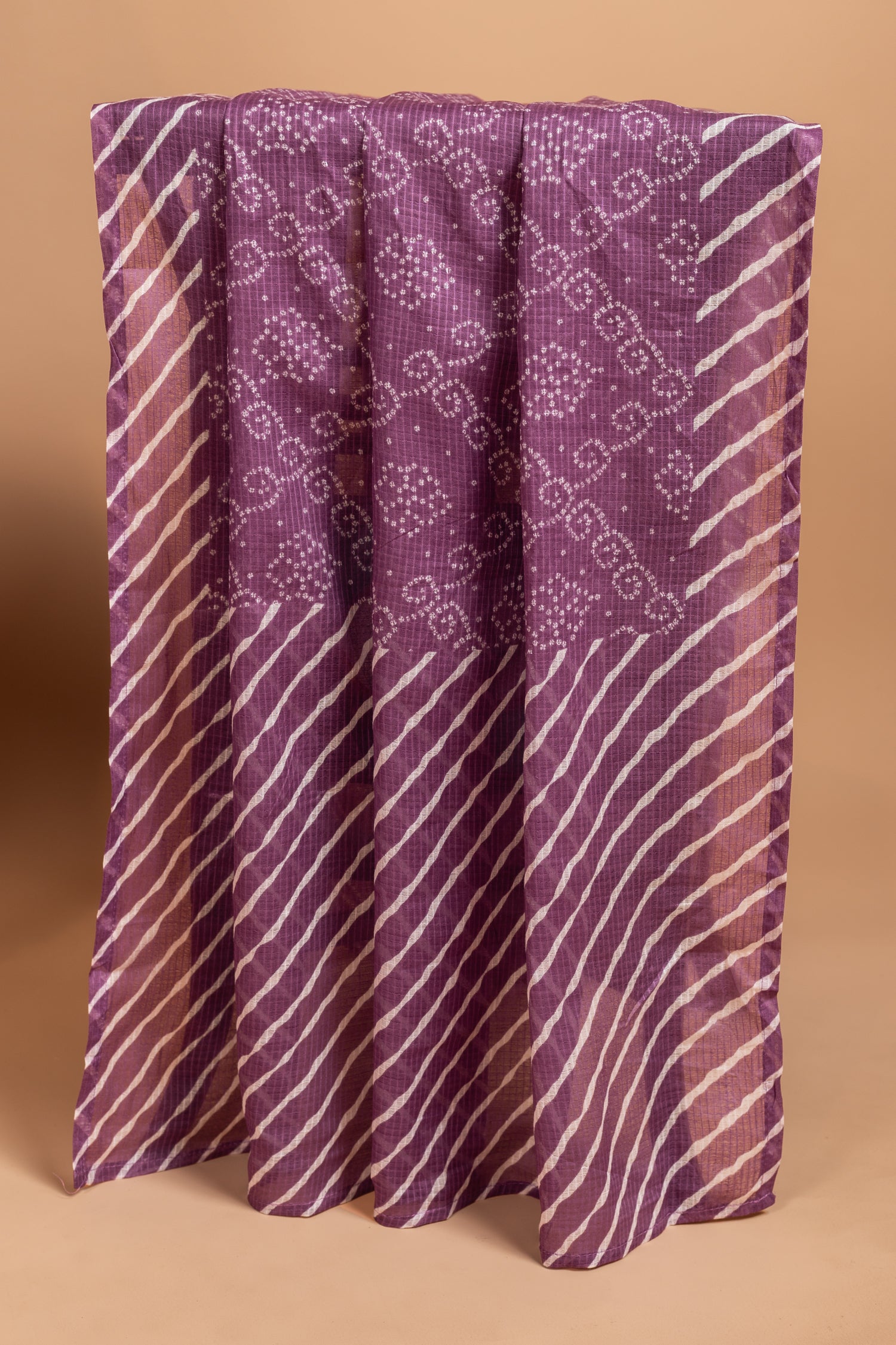 Anokhi Purple Bandhani Cotton Readymade Set