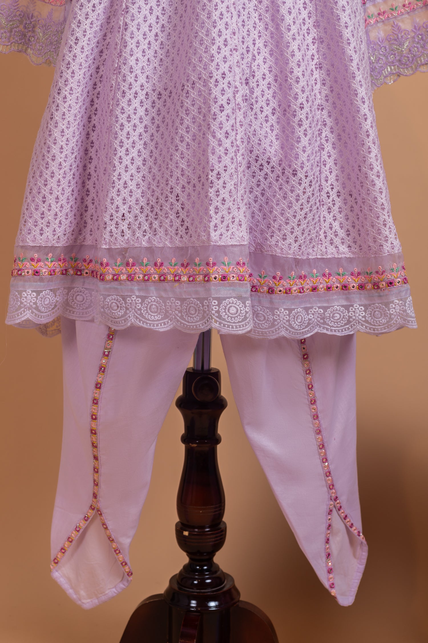 Luxe Purple Anarkali Readymade set