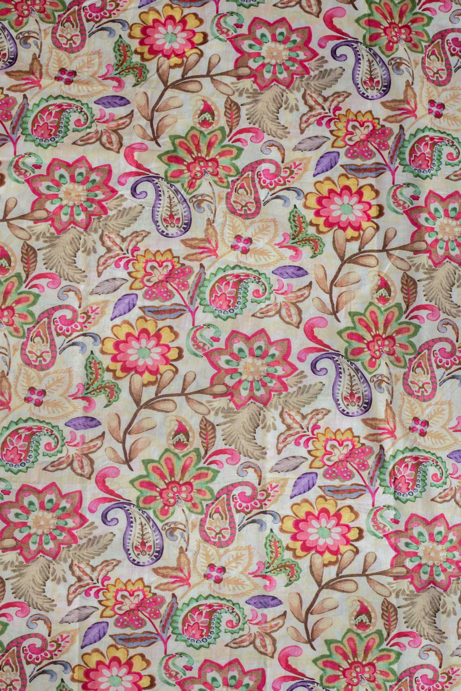 Afreen Floral Printed Cotton Blend Fabric