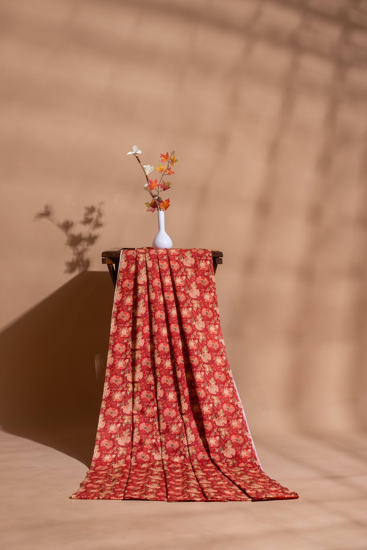 Afreen Red Cotton printed Fabric
