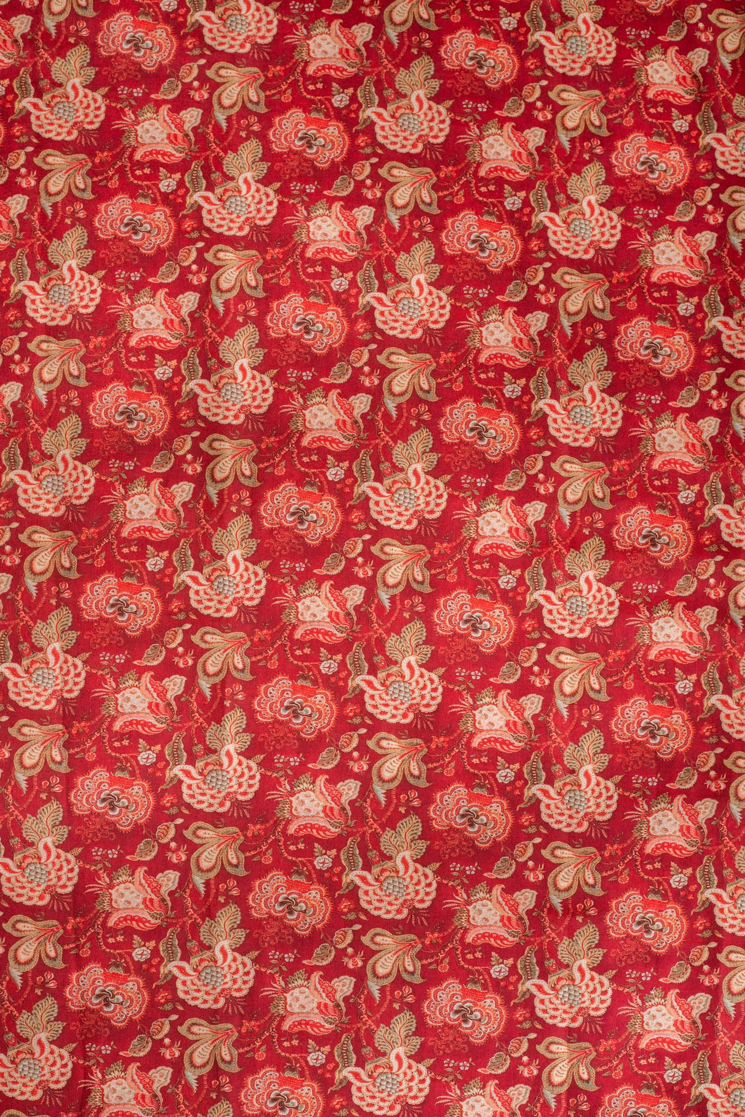 Afreen Red Cotton printed Fabric
