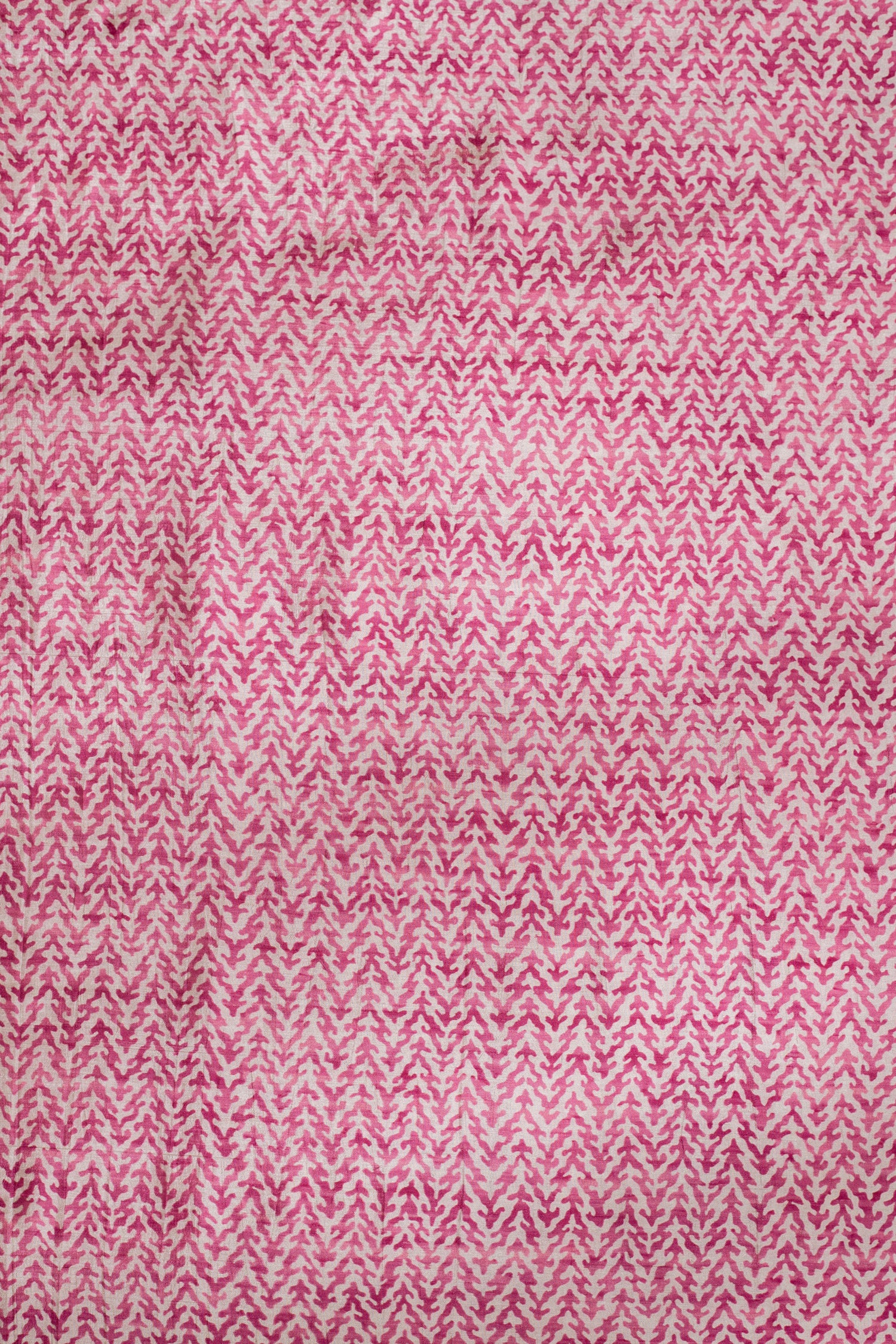 Luxe Pink Printed Silk Blend Fabric
