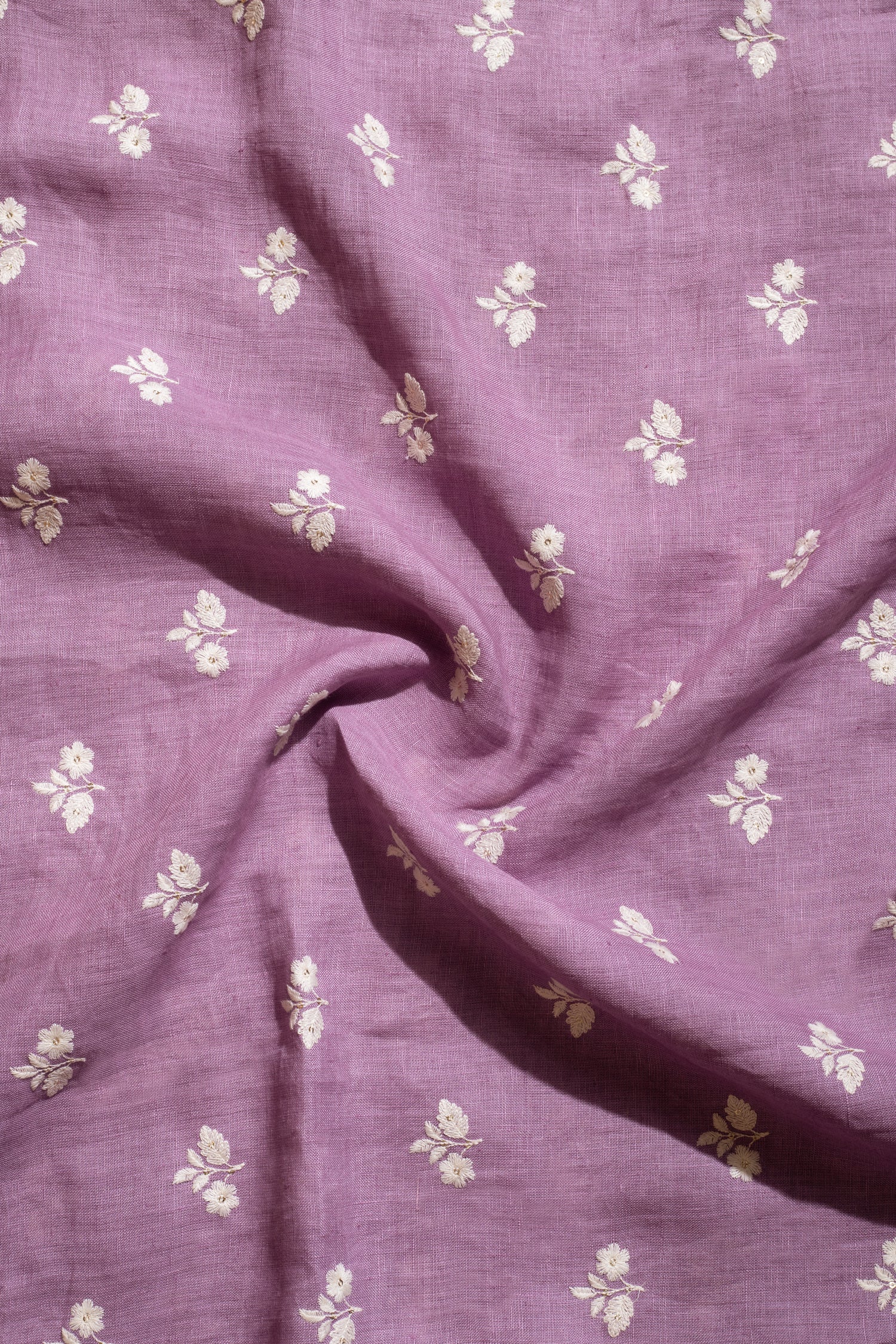 Linen Lilac Threadwork fabric