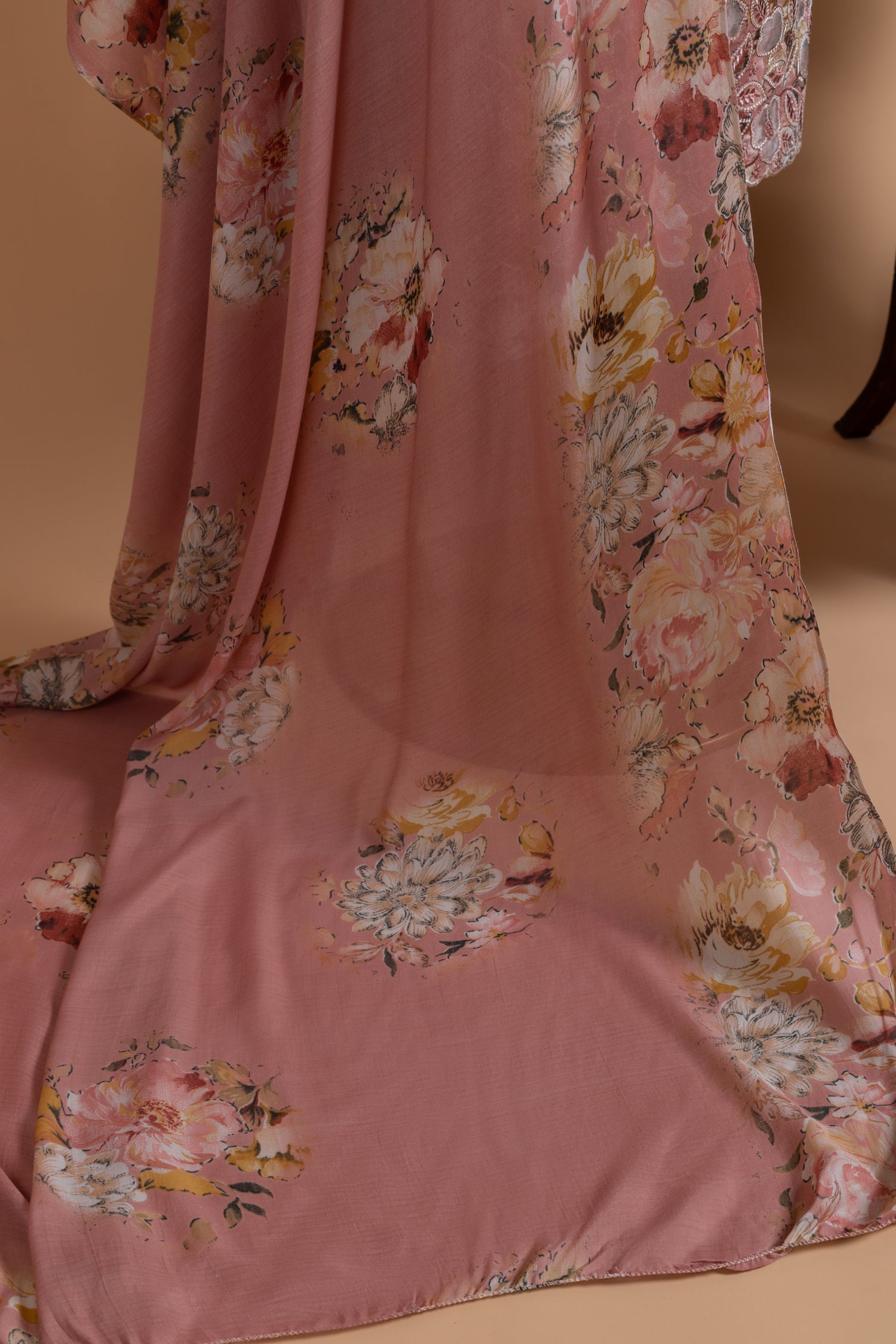 Afreen Soft Cotton Pink Unstitched Suit Set