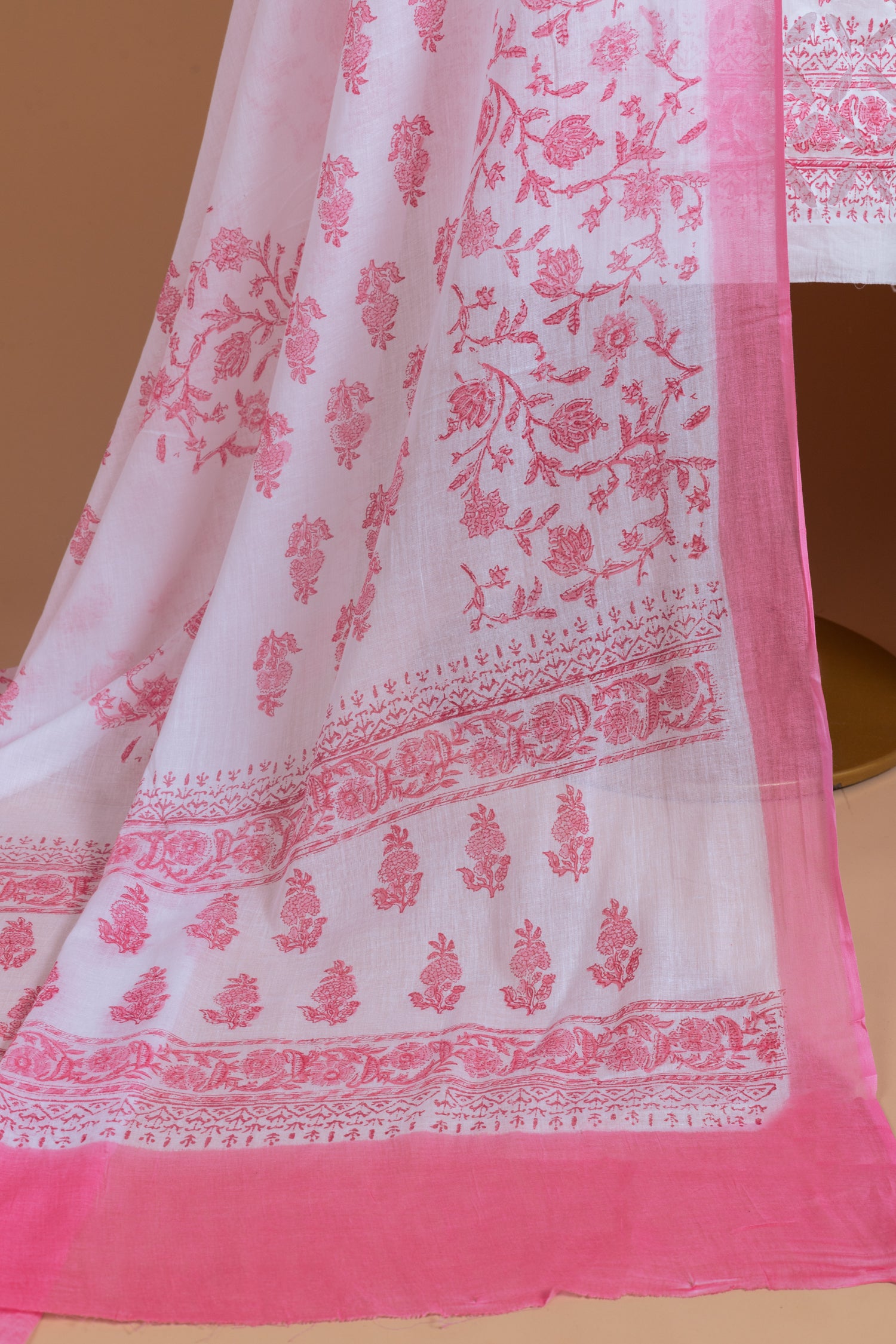 Roze   Cotton   Pink  Unstitched Suit Set Sterling House