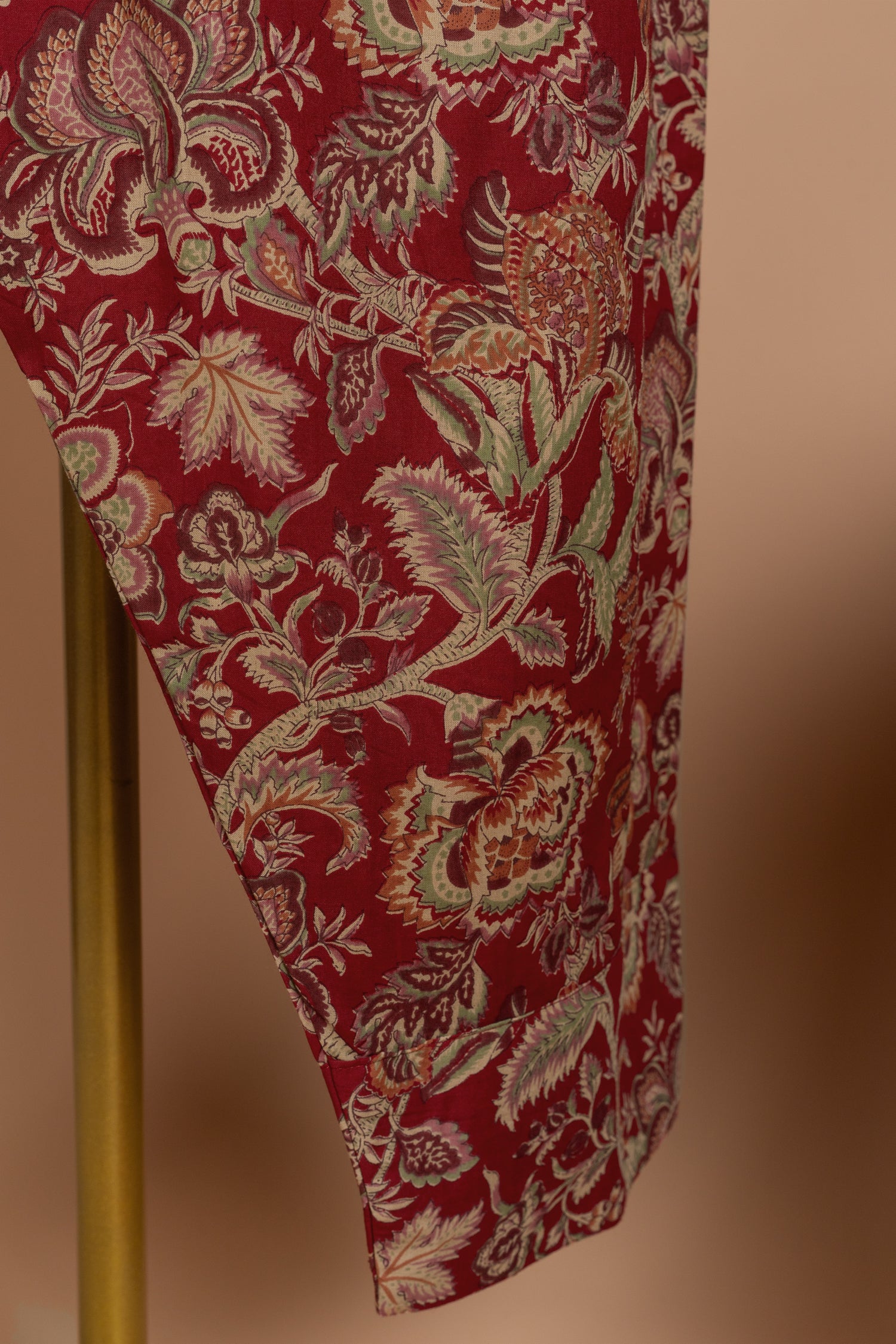 Afreen Red Cotton Readymade Set