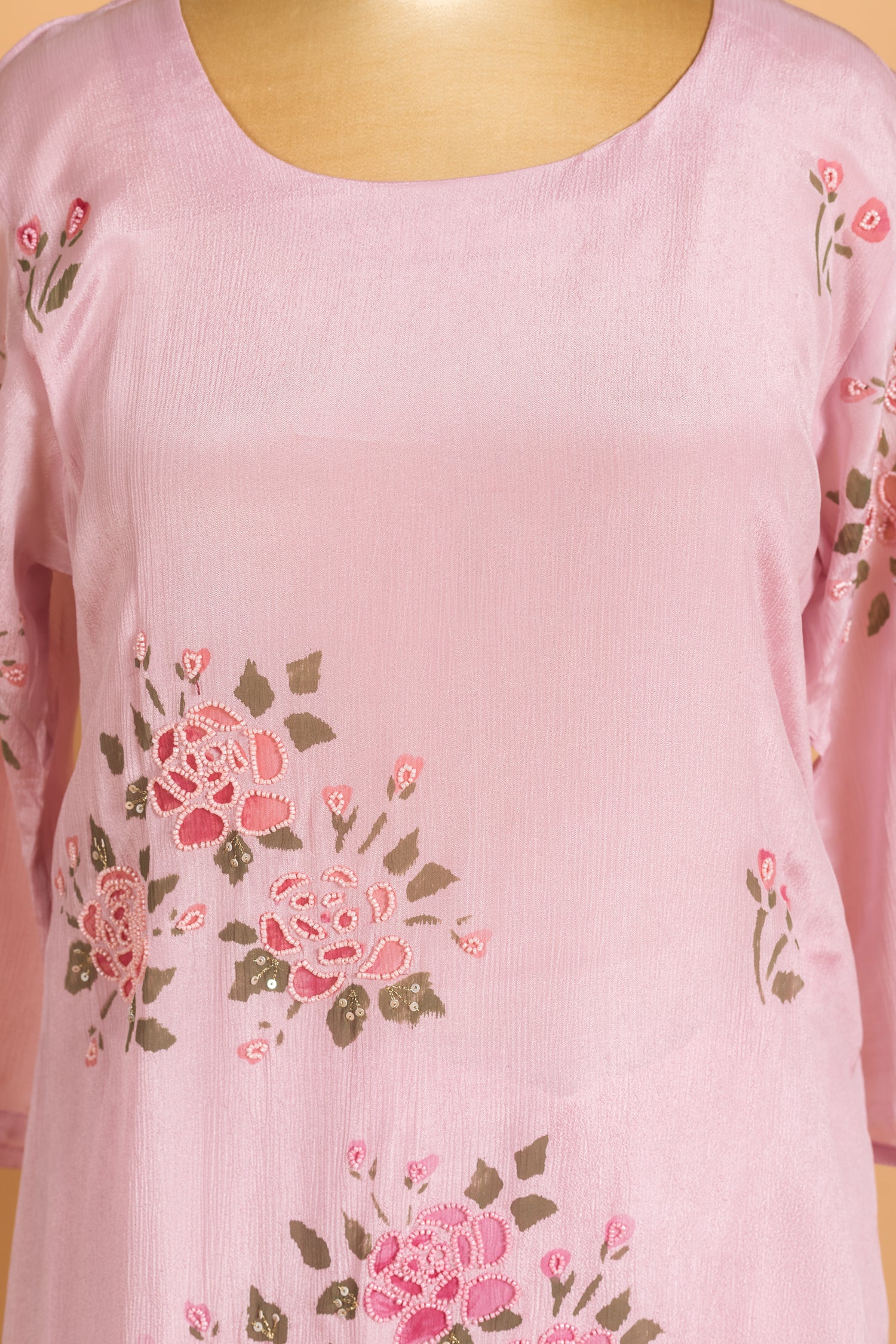 Luxe Blush Pink Chinnon Anarakli Set