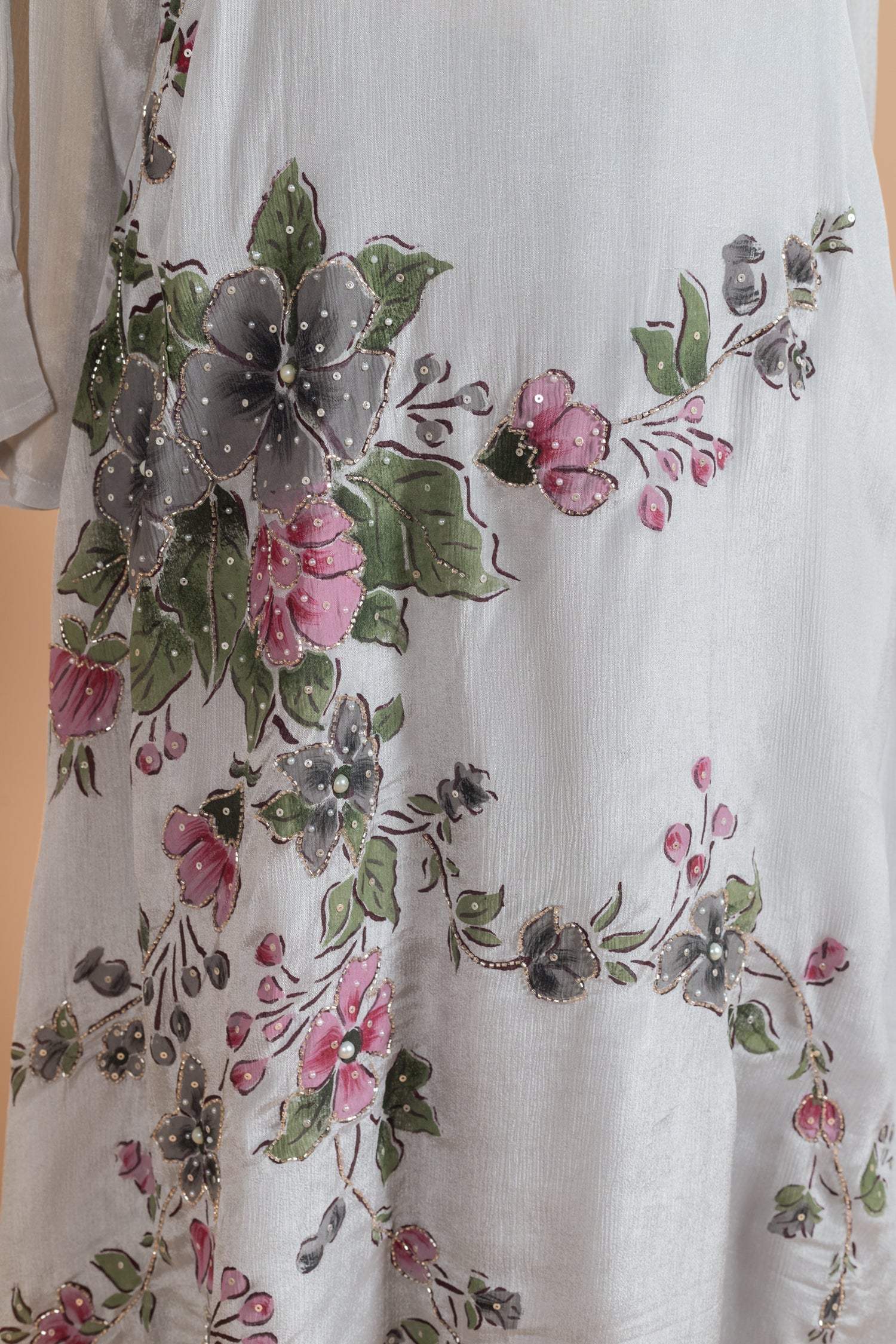 Luxe Grey Chinnon Anarakli Set