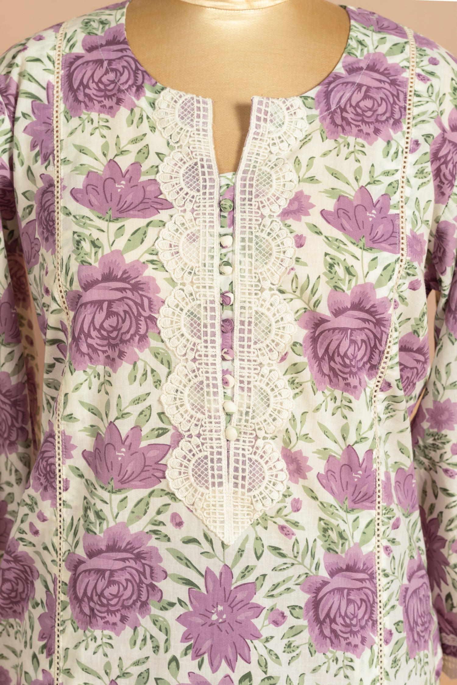 Afreen Purple  Cotton Readymade Set Sterling House