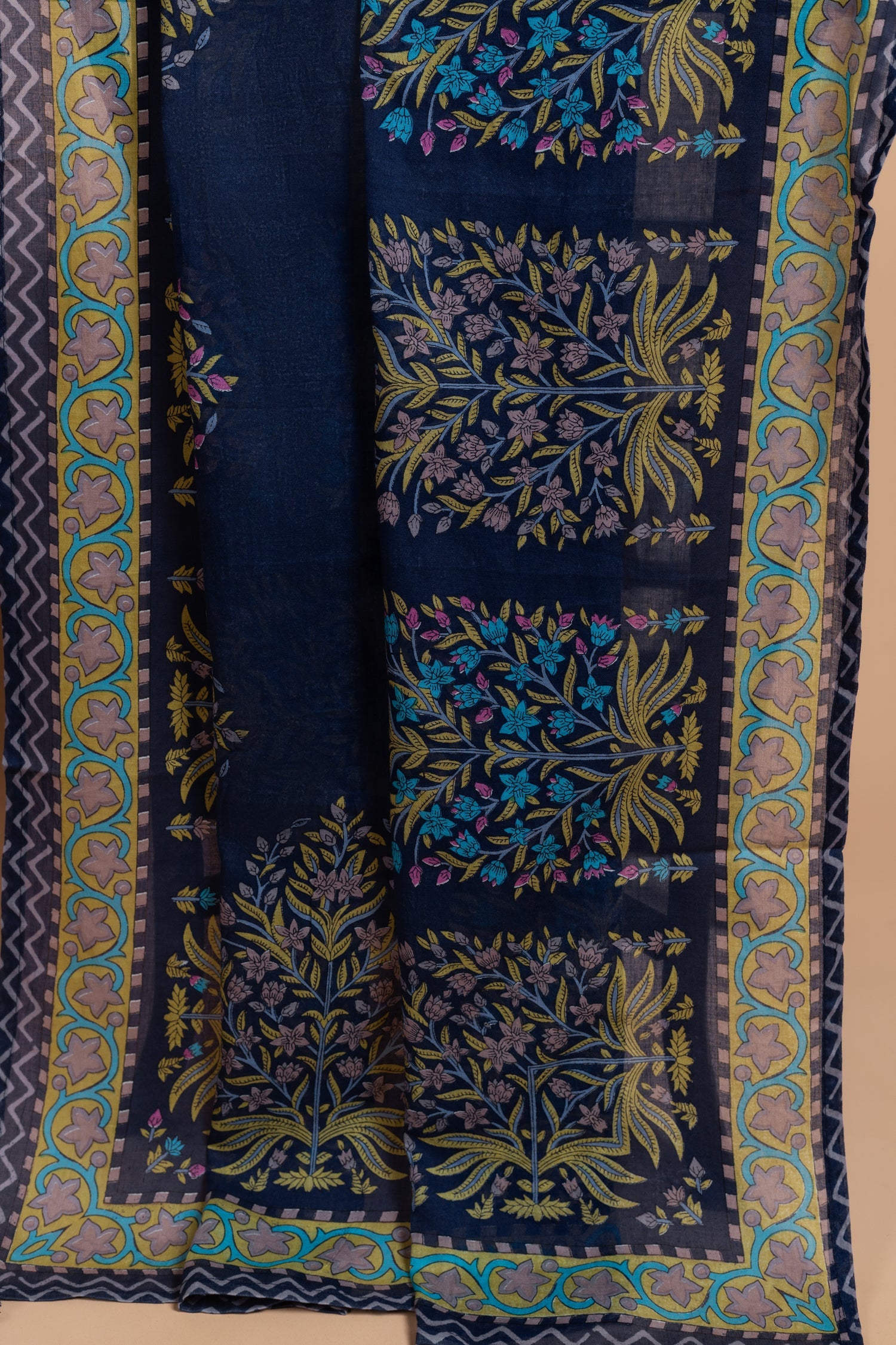 Afreen Blue Cotton Readymade Set Sterling House