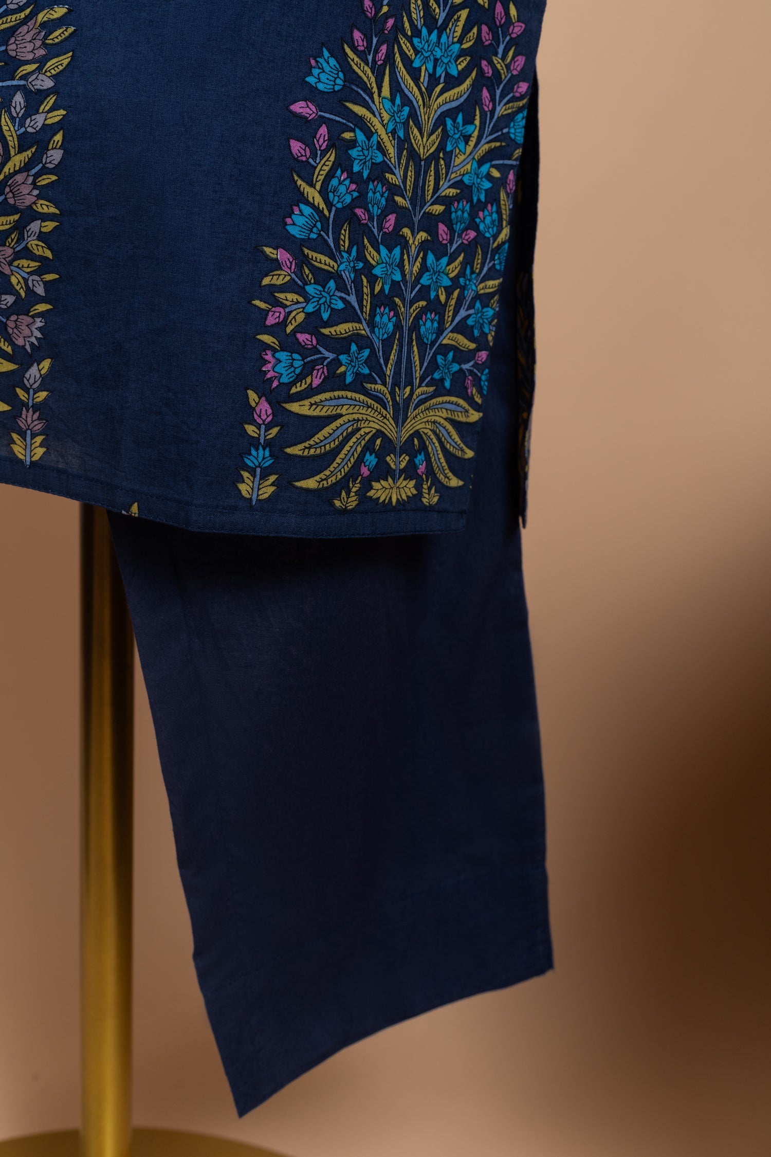 Afreen Blue Cotton Readymade Set Sterling House
