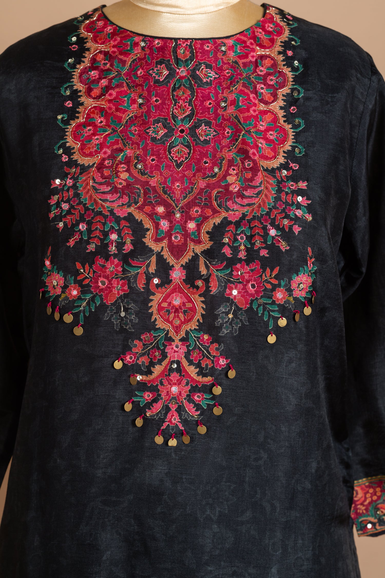 Afreen Black Soft muslin  Readymade Set