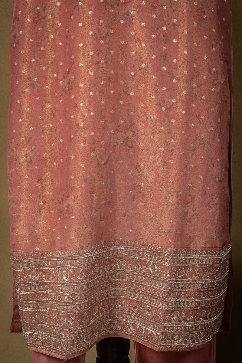 Dusty Rose Shimmer Silk Blend Readymade Set
