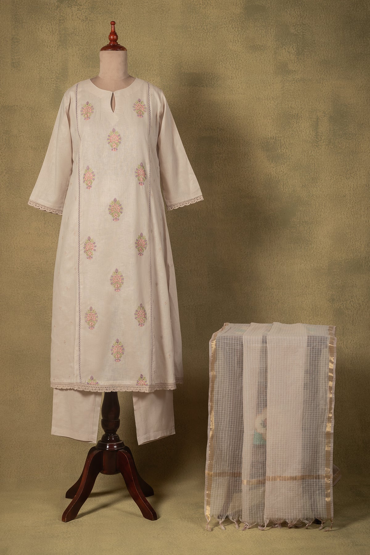 Light Grey Linen Cotton Readymade Set