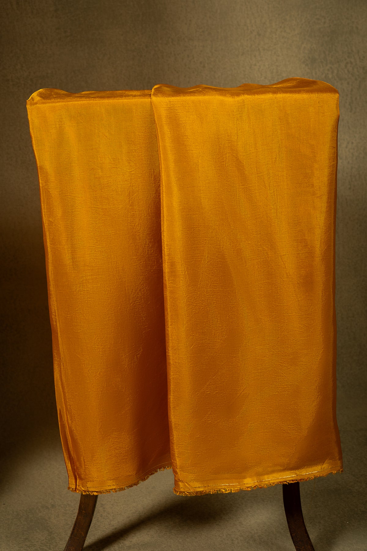Orange Shimmer Silk Brocade Embroidered Unstitched Suit