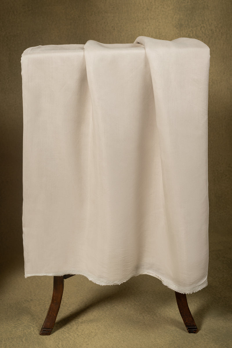 White Blue Floral Muslin Embroidered Unstitched Suit