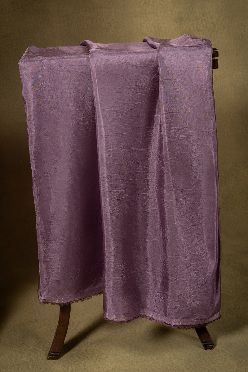 Mauve Silk Blend Floral Embroidered Unstitched Suit