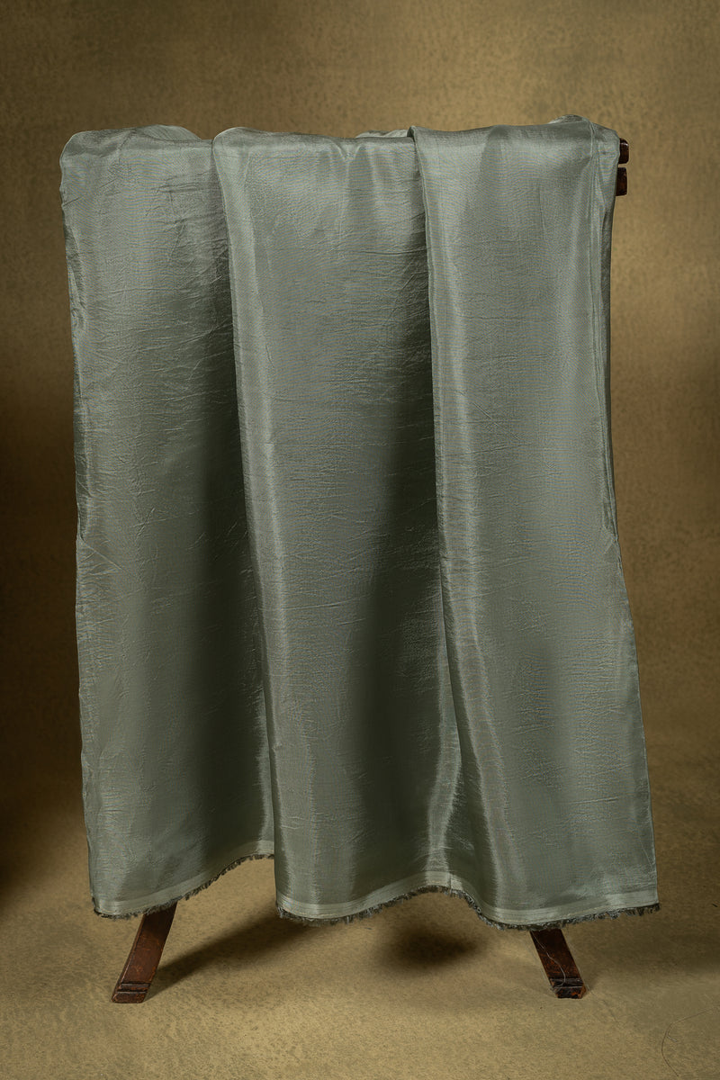 Sage Green Silk Blend Floral Embroidered Unstitched Suit