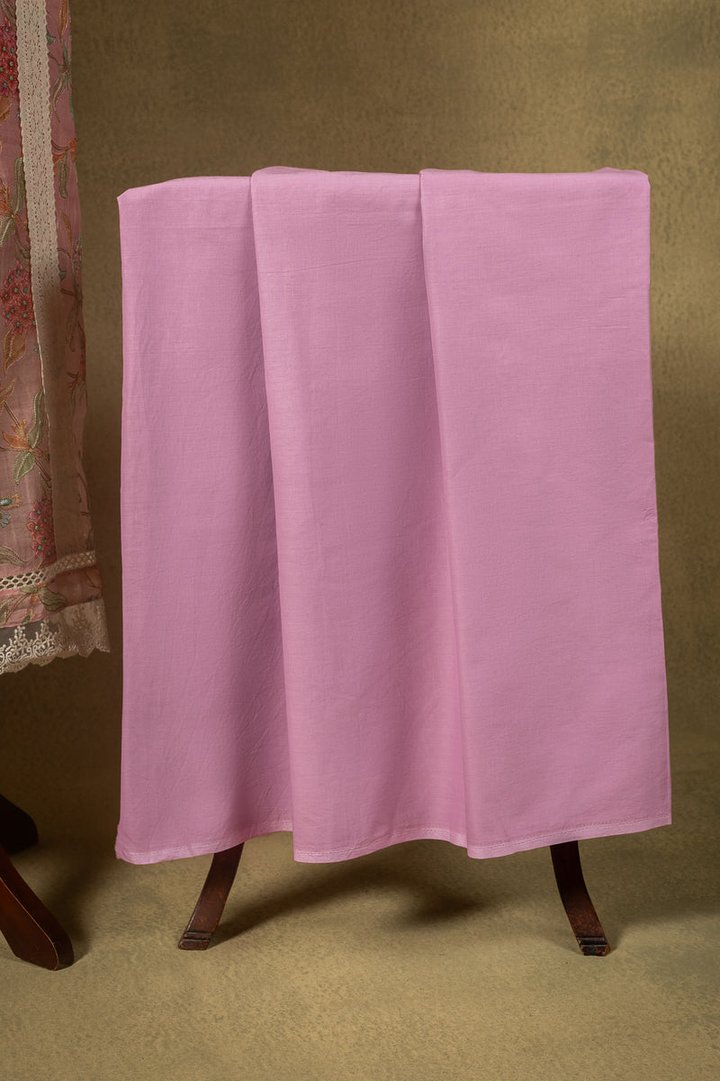 Pink Mul Floral Embroidered Unstitched Suit