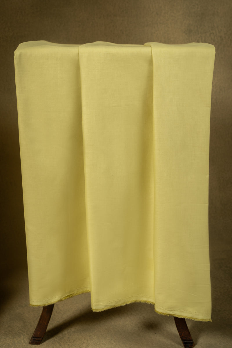 Pastel Yellow Embroidered Mul Unstitched Suit