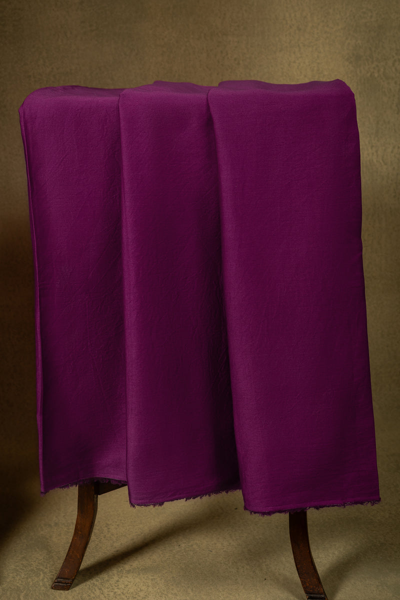 Magenta Floral Embroidered Mul Unstitched Suit