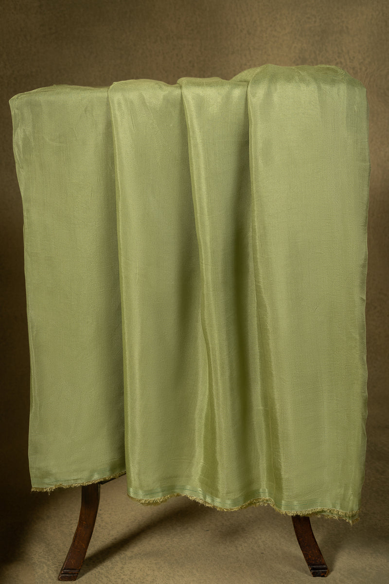 Sage Green Striped Muslin Embroidered Unstitched Suit Sterling House
