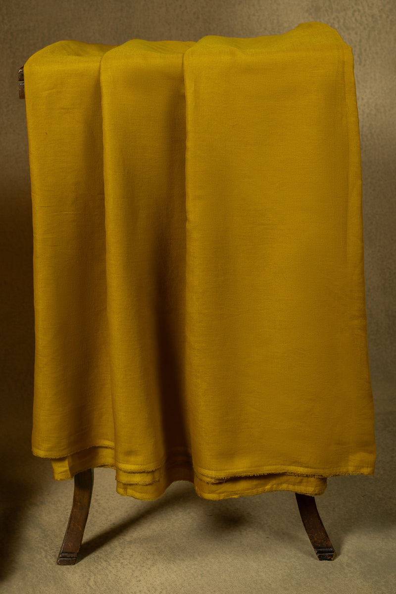 Mustard Yellow Floral Embroidered Mul Unstitched Suit