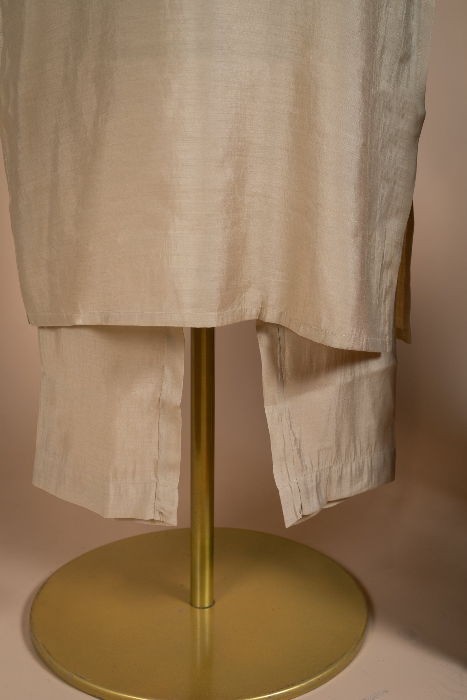 Afreen Ivory Soft Silk Blend Readymade Suit Set