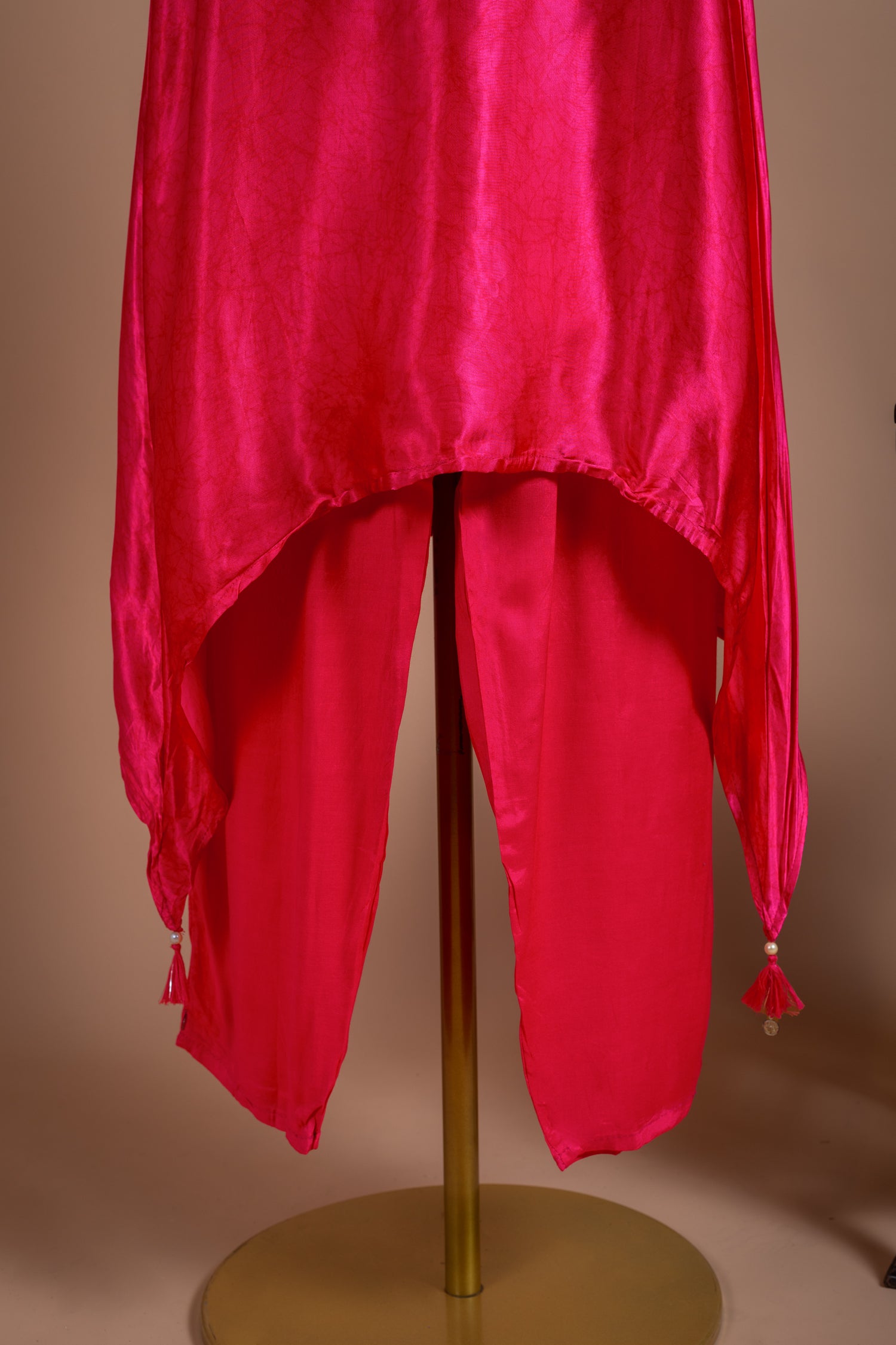 Luxe Pink Satin Silk Suit