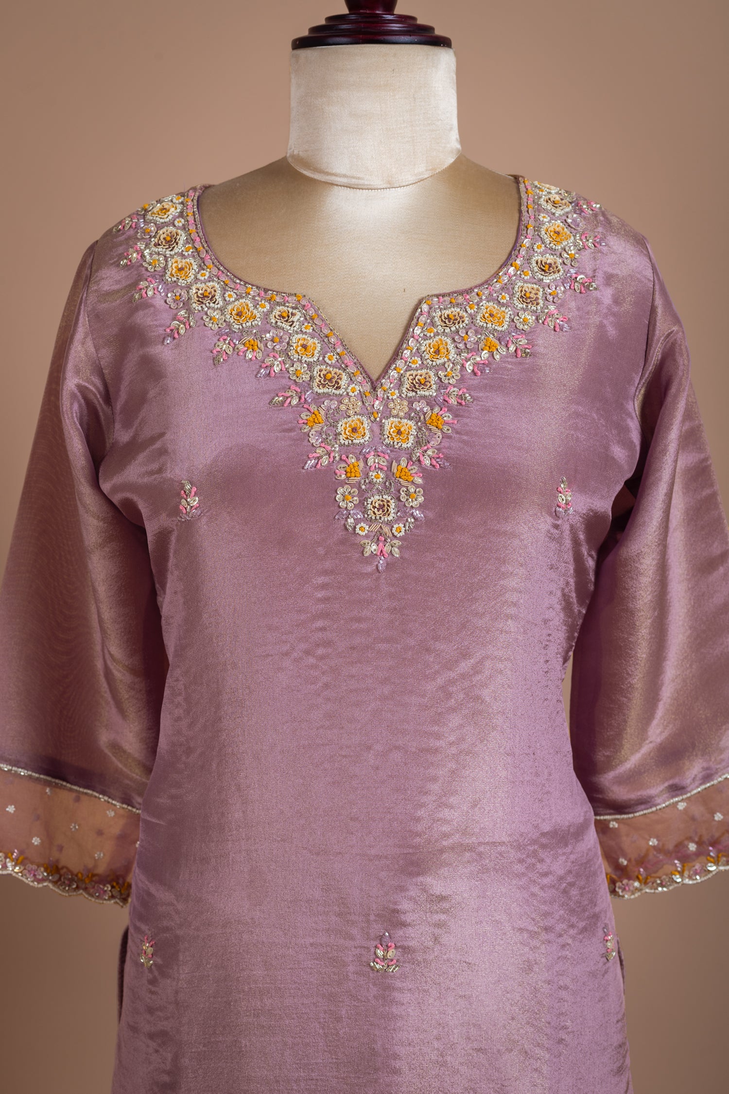 Luxe Purple Shimmer Silk Blend Set