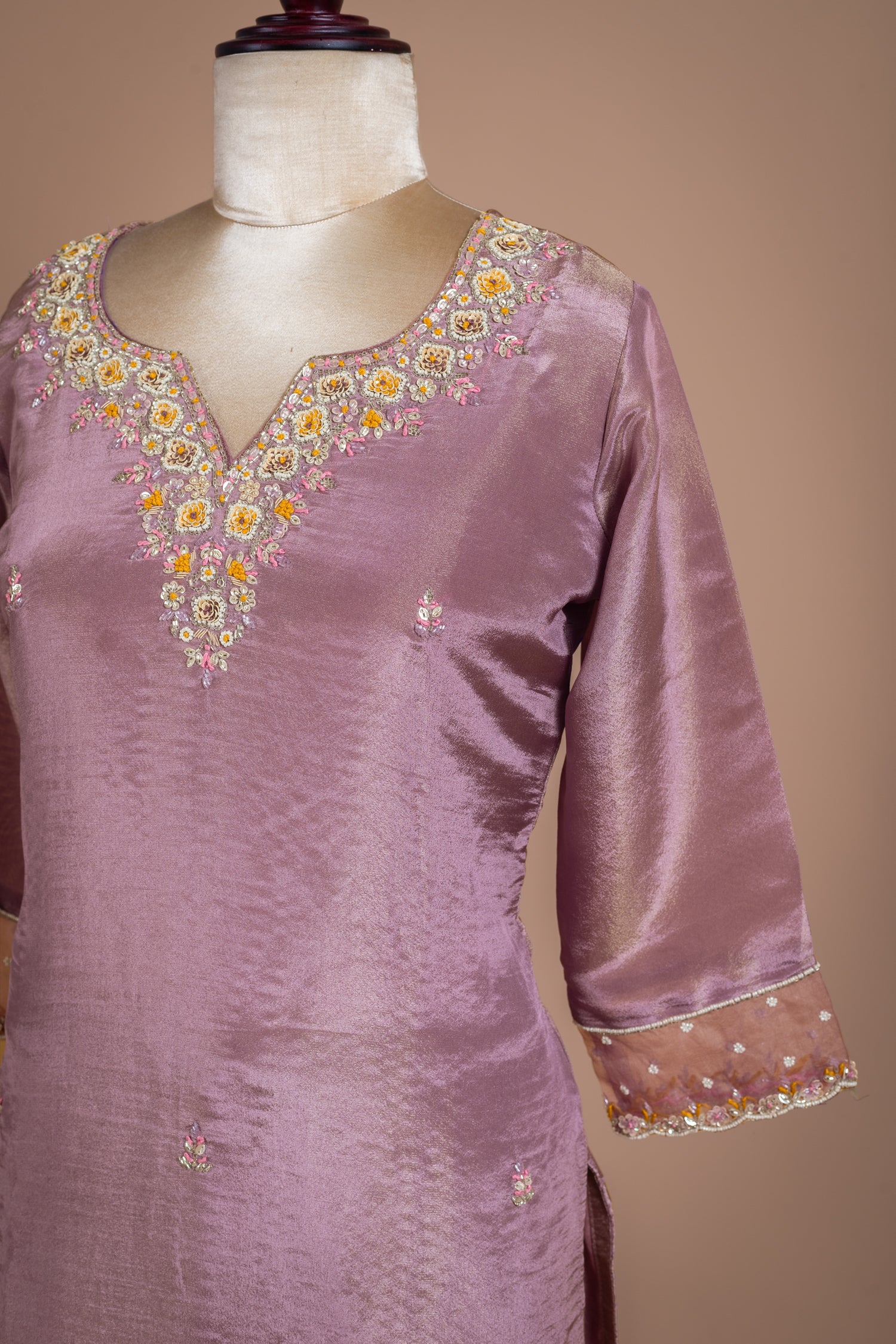 Luxe Purple Shimmer Silk Blend Set