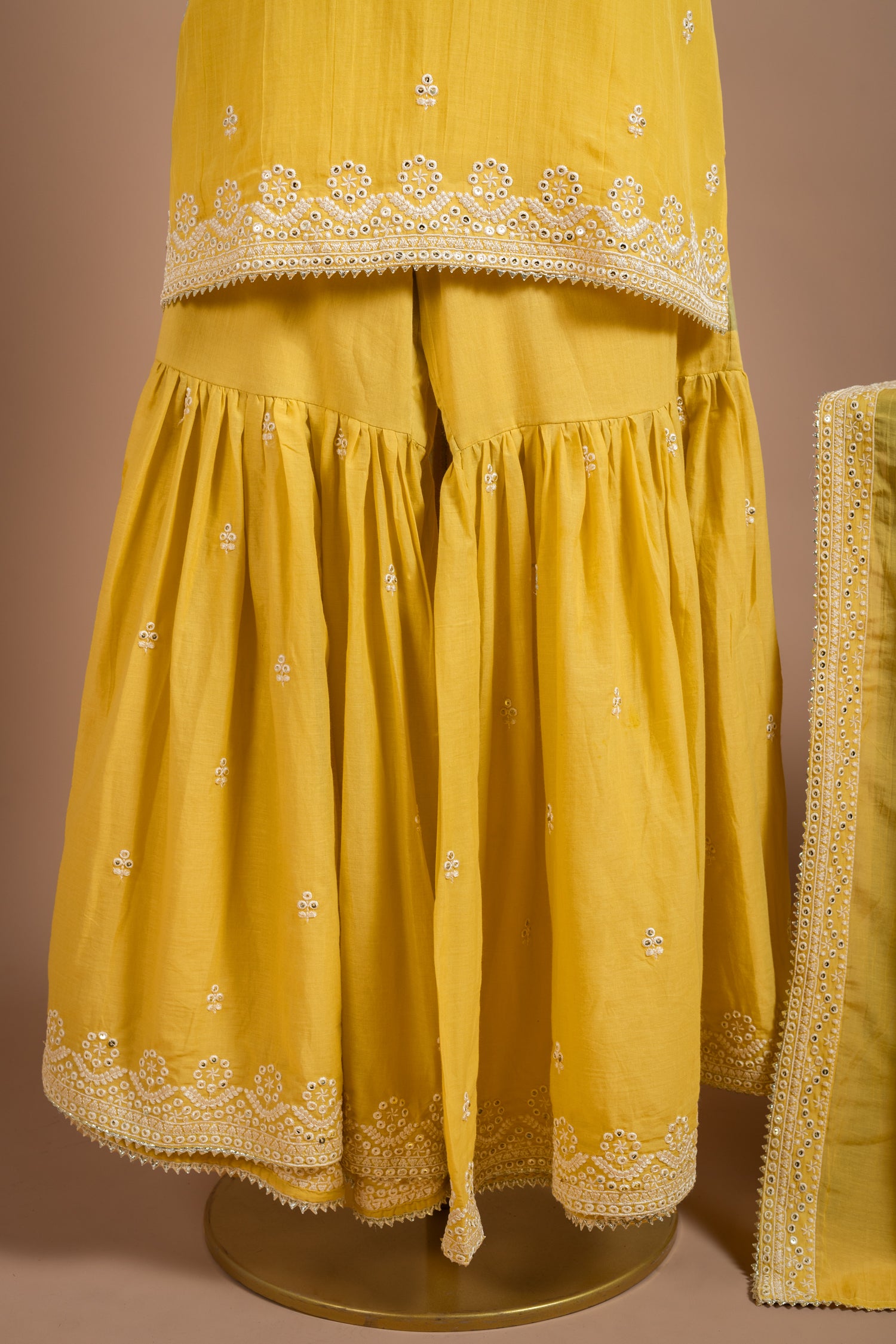Luxe Yellow Cotton Suit Set
