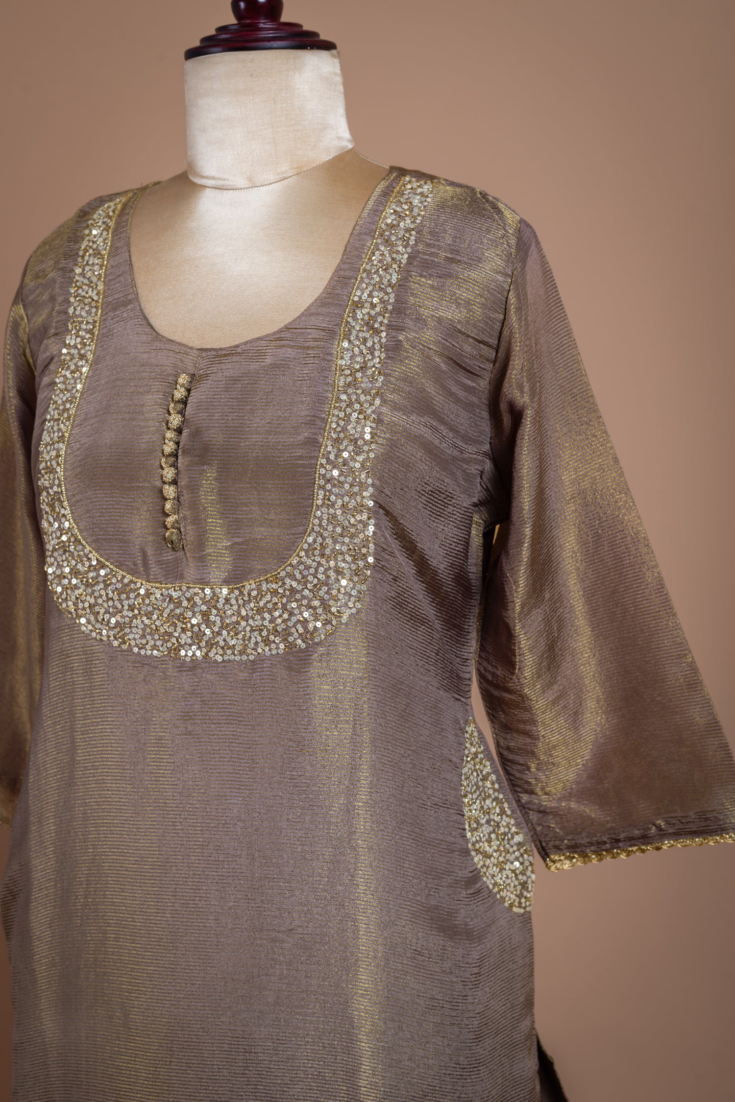 Afreen Purple Soft Shimmer Silk Suit Set