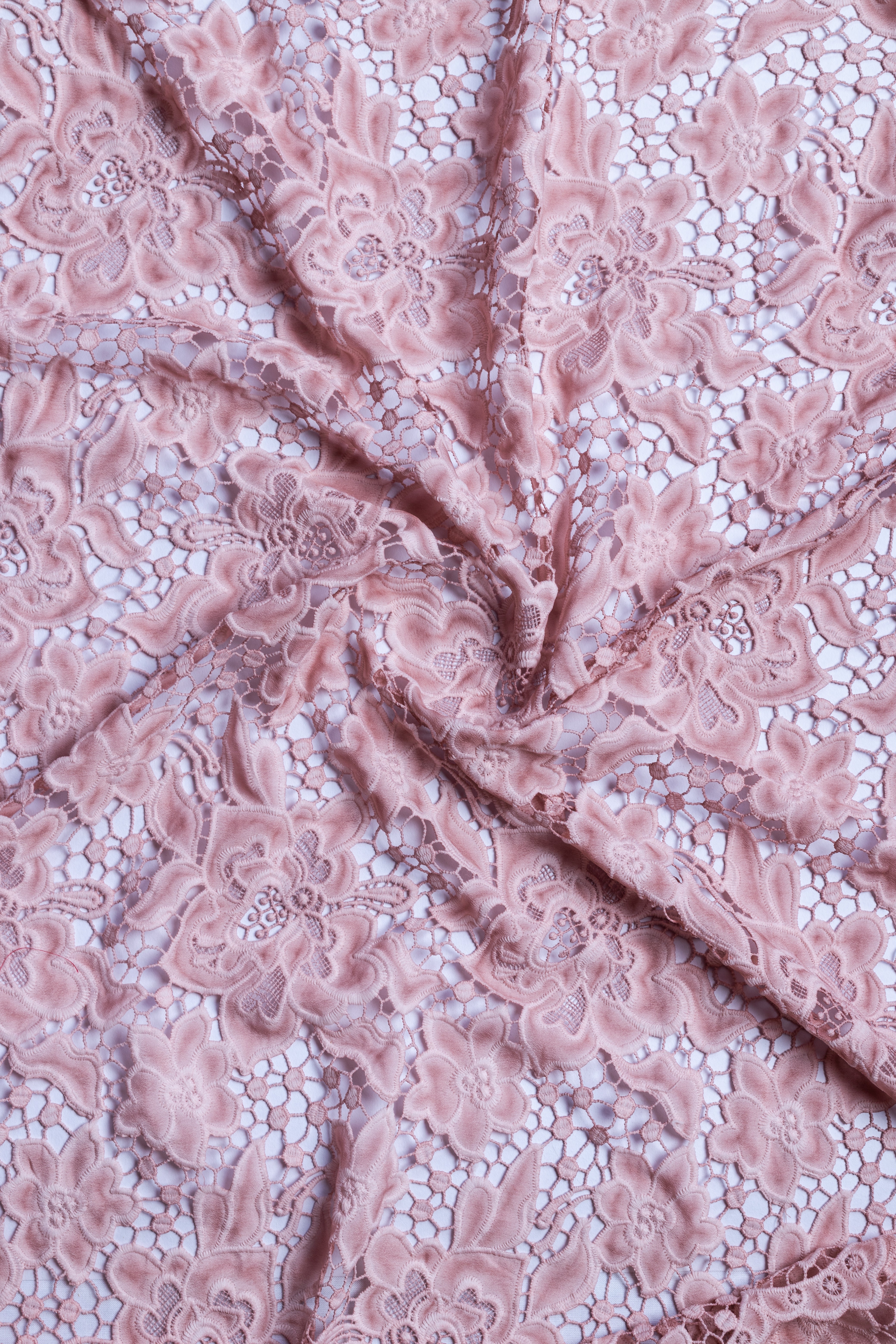 Afreen Blush Pink Lace Fabric